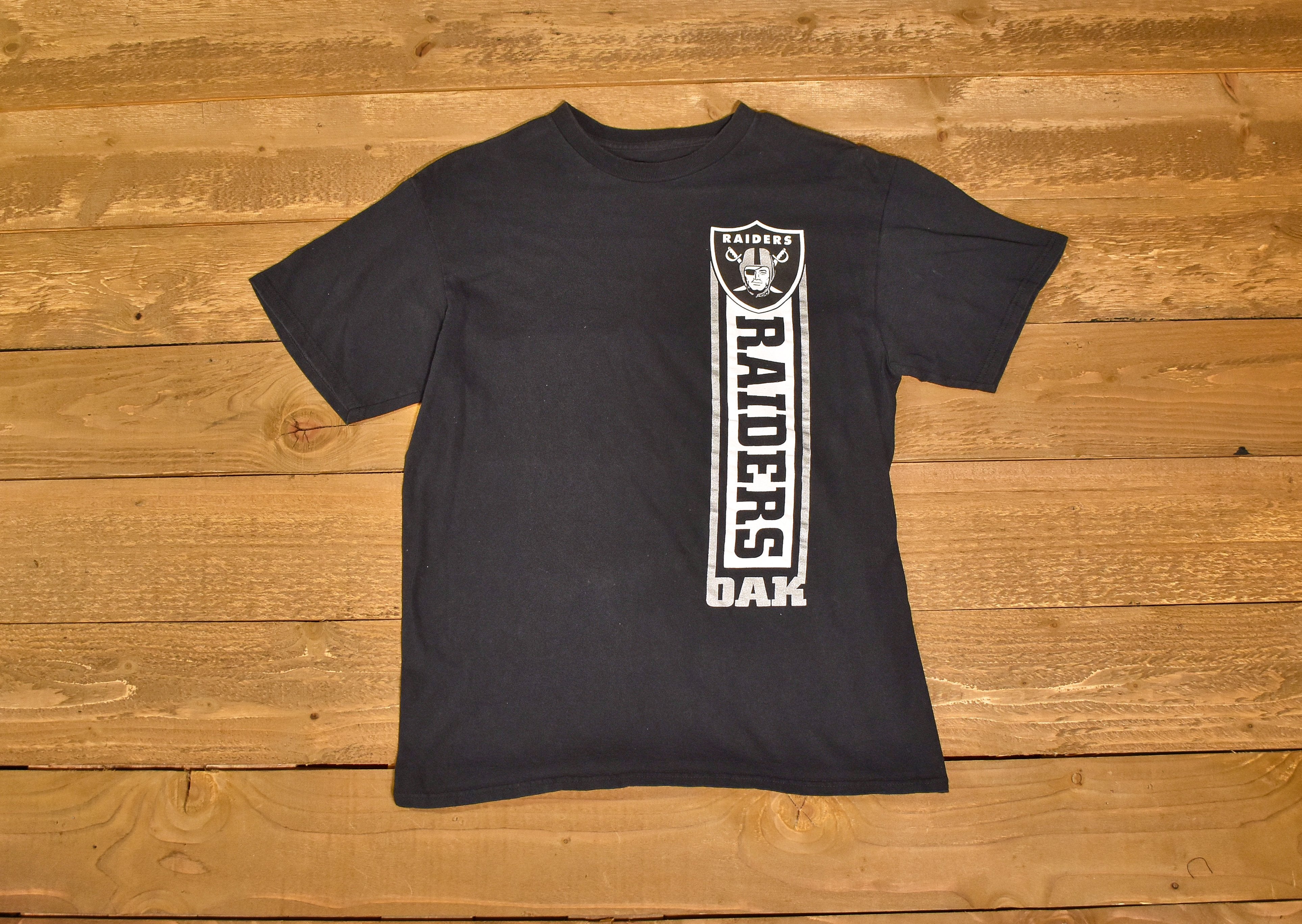 Oakland raiders t shirt mens medium tee Team apparel NFL Football Shirt Used