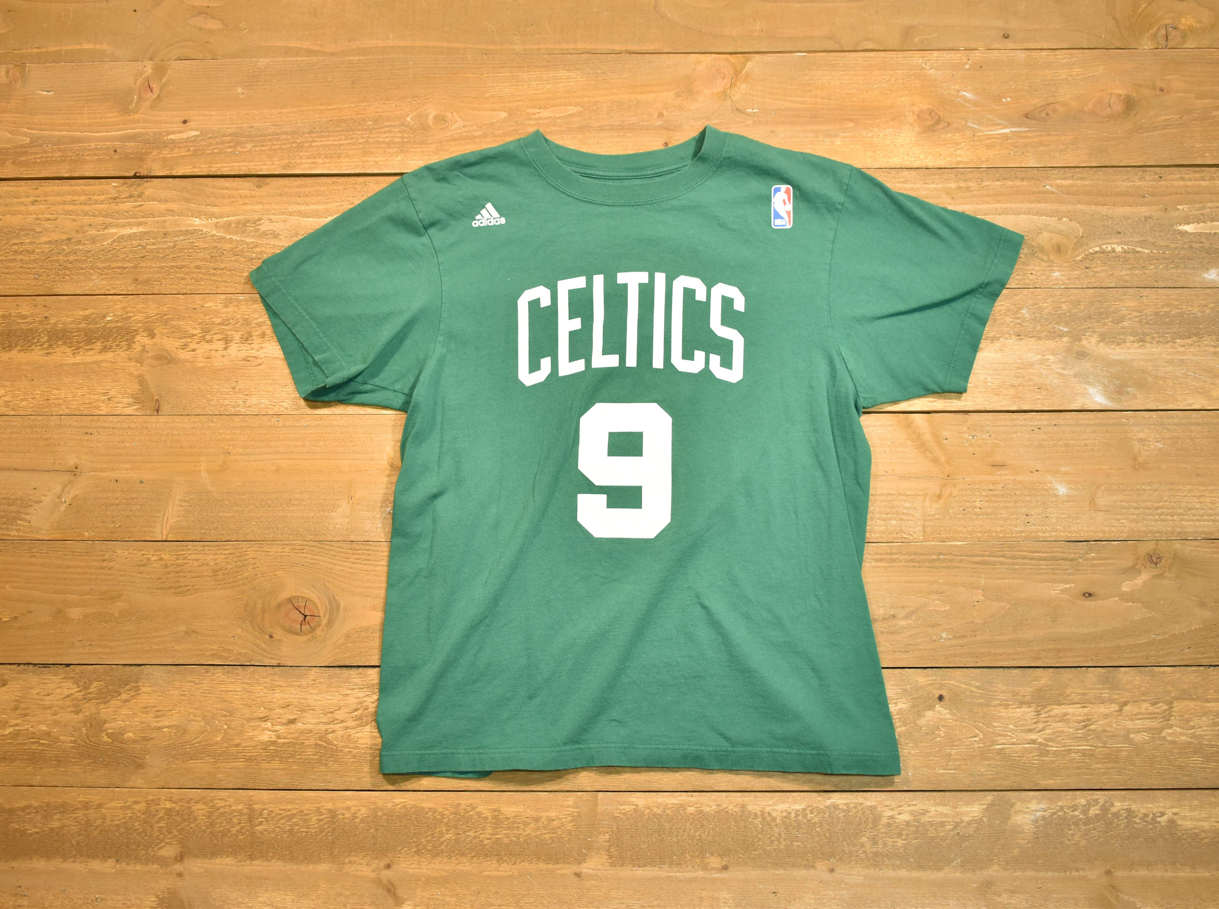 Boston Celtics nine Adidas NBA basketball T-shirt large used rondo 9 Used