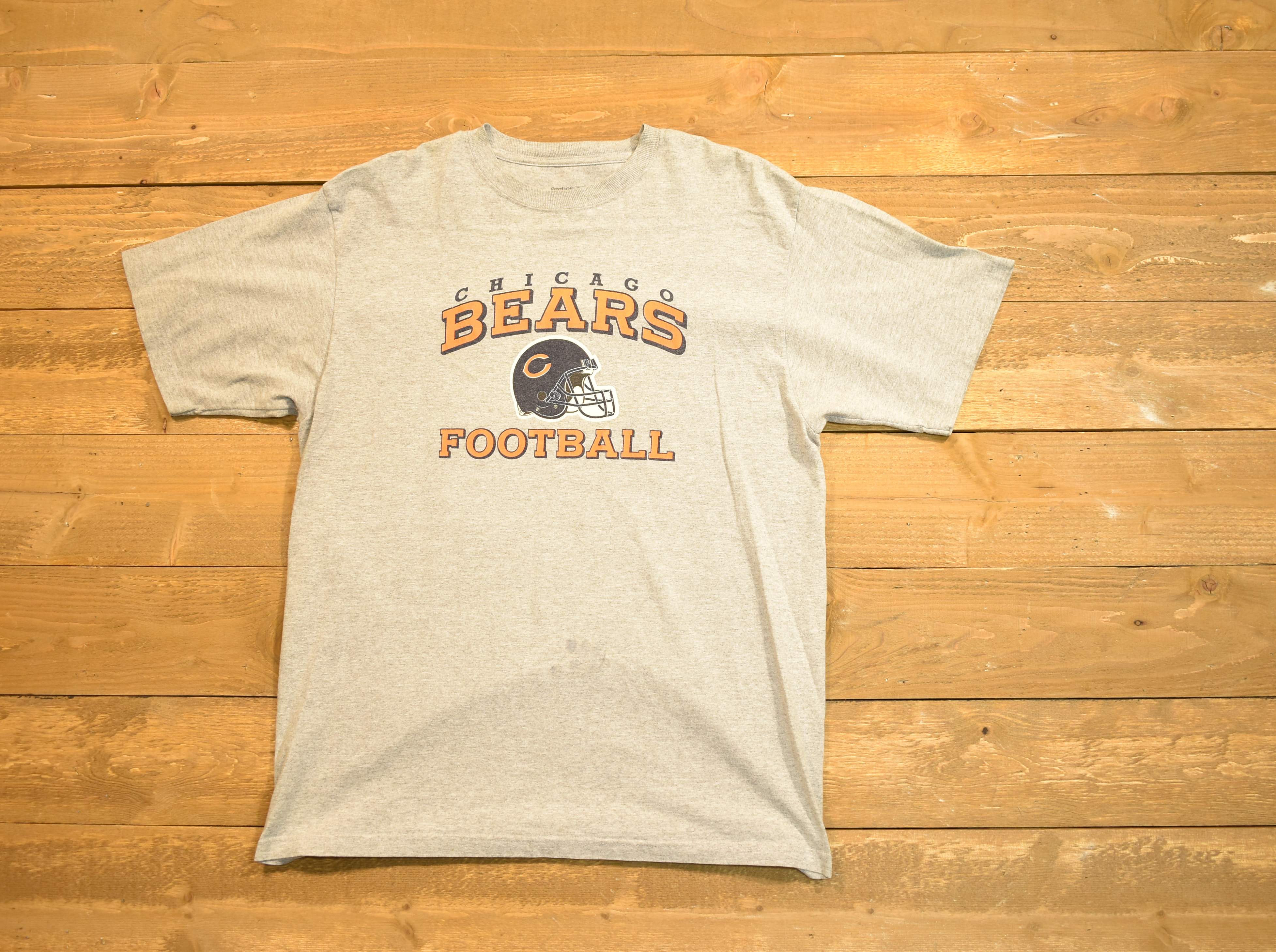 Chicago Bears football large Reebok used men's gray shirt NFL football