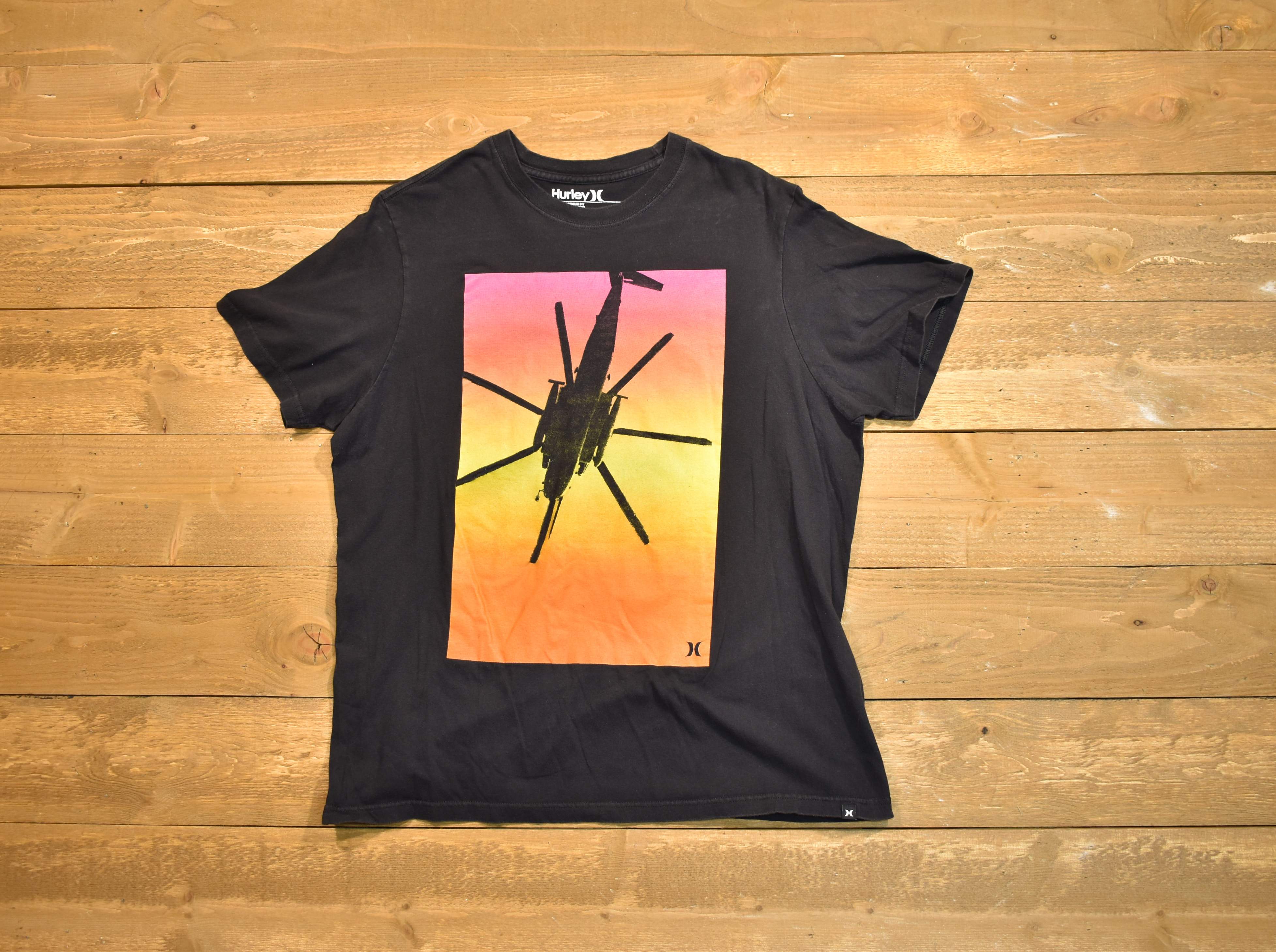 Hurley extra large men's T-shirt black premium fit used shirt
