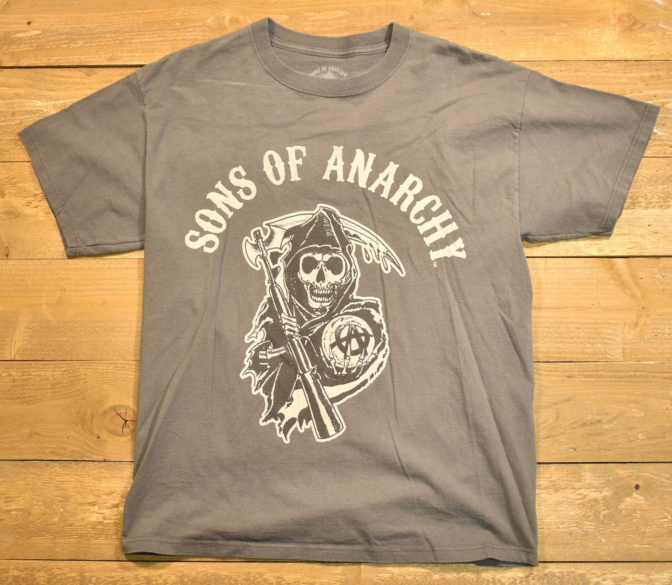 Sons of Anarchy men's T-shirt large authentic gray used T-shirt