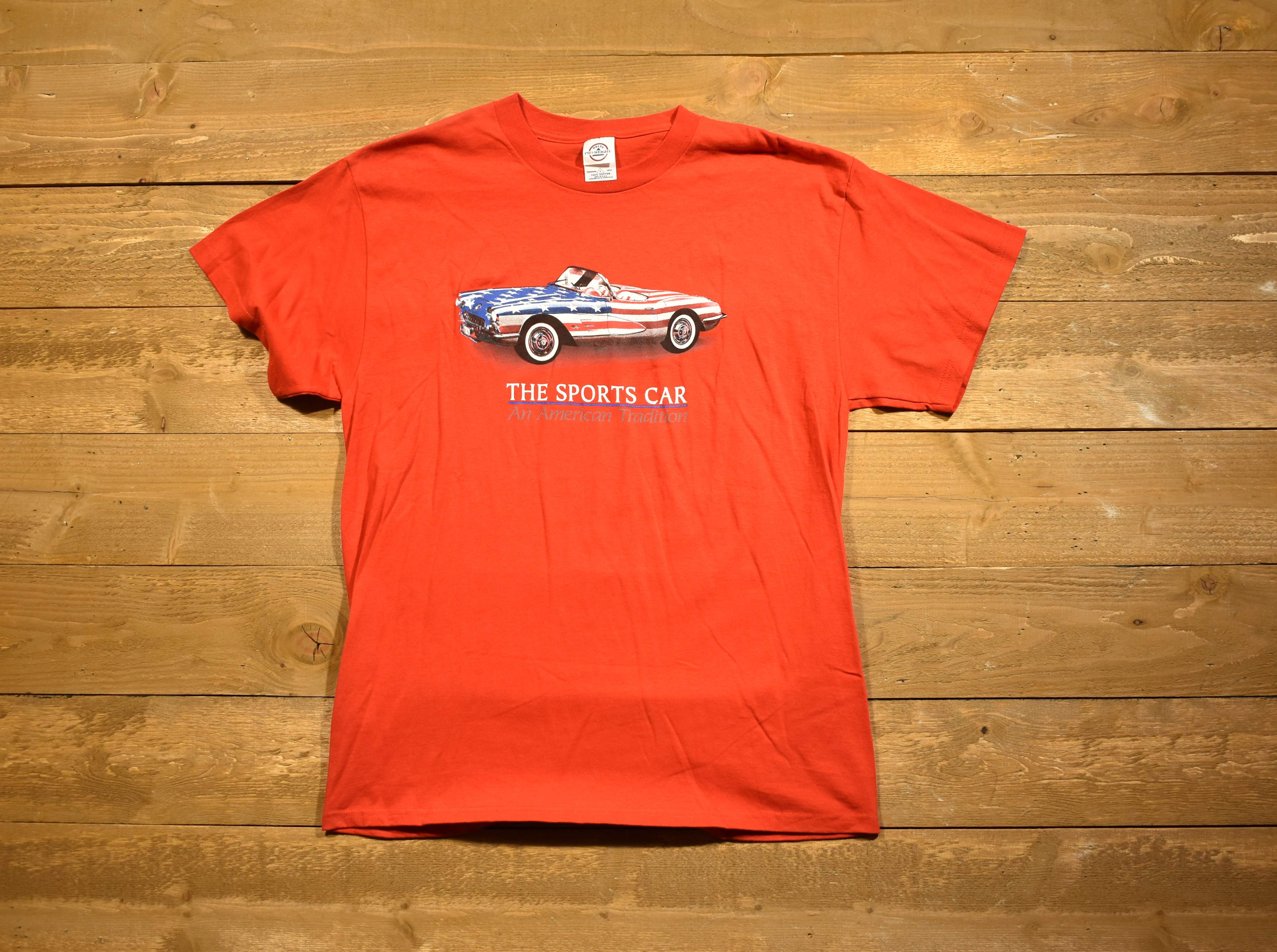 The Sports car American tradition large red men's T-shirt used