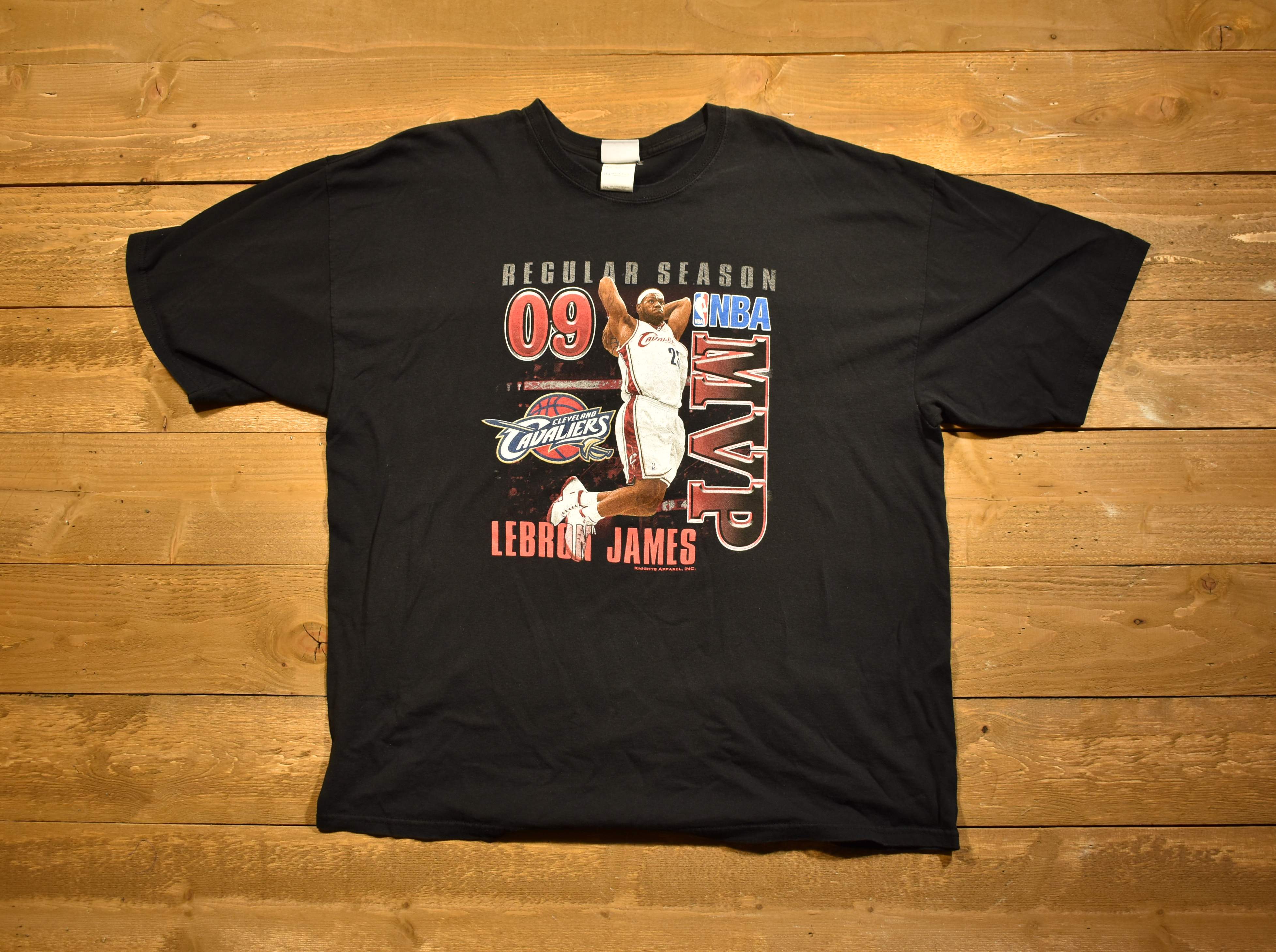 LeBron James T-shirt MVP NBA basketball T-shirt 09 2XL black used T-shirt