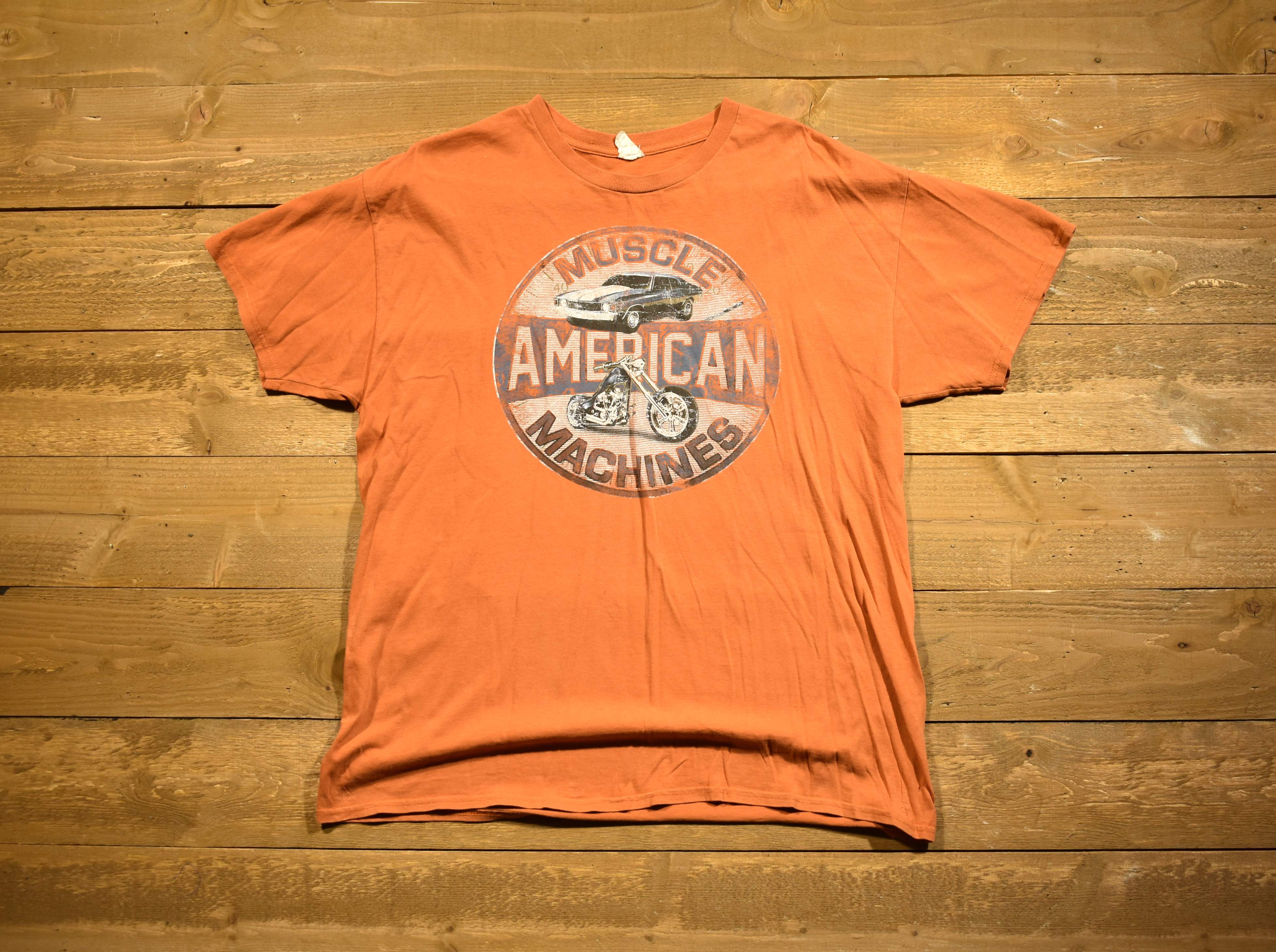 American muscle machines men's T-shirt orange extra-large used