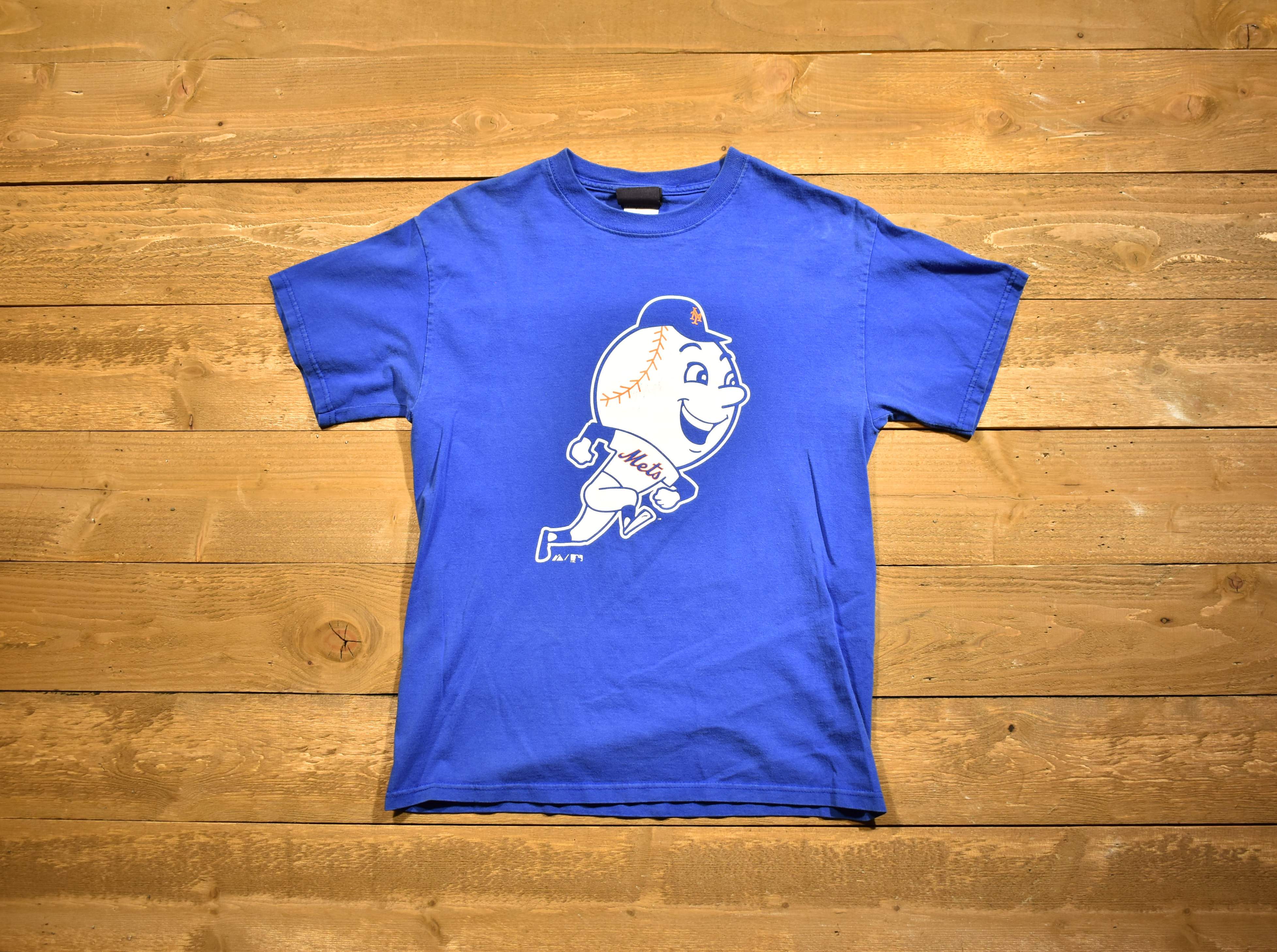 New York Mets MLB baseball T-shirt majestic medium blue used