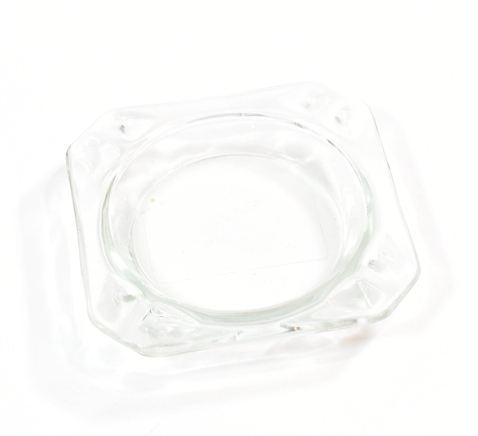 Vintage Ash Tray Clear Glass used Ash tray 5 inch