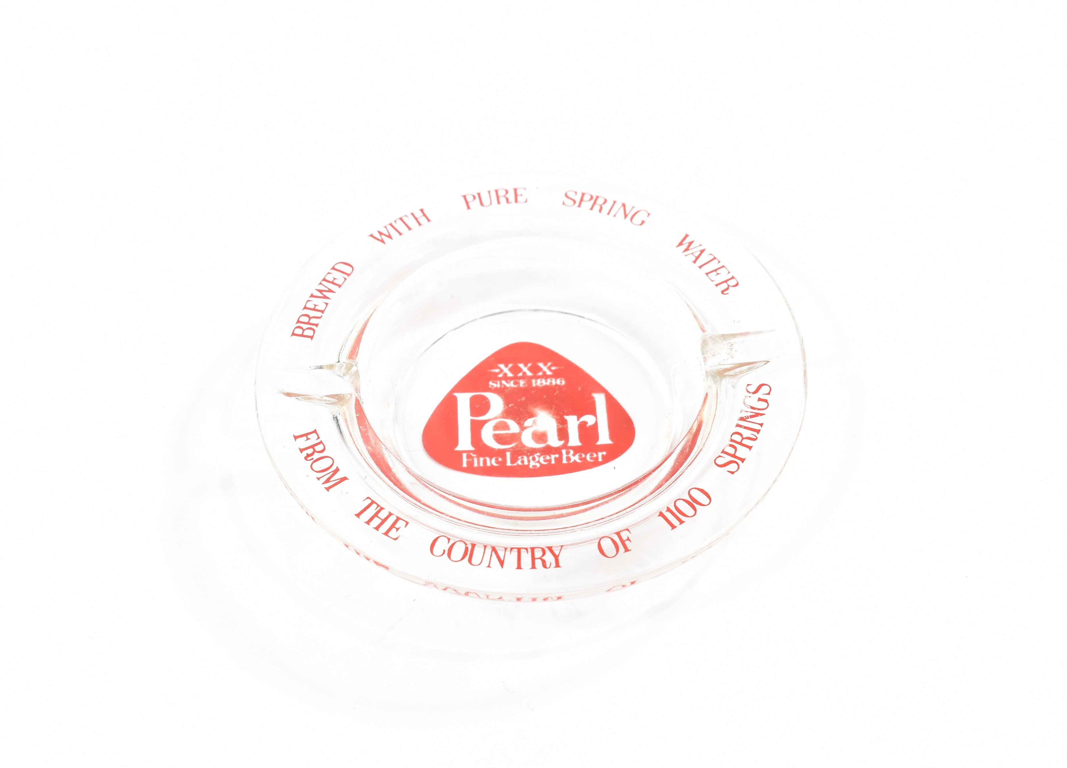 Vintage Ash Tray Clear Glass used Ash tray 6 inch