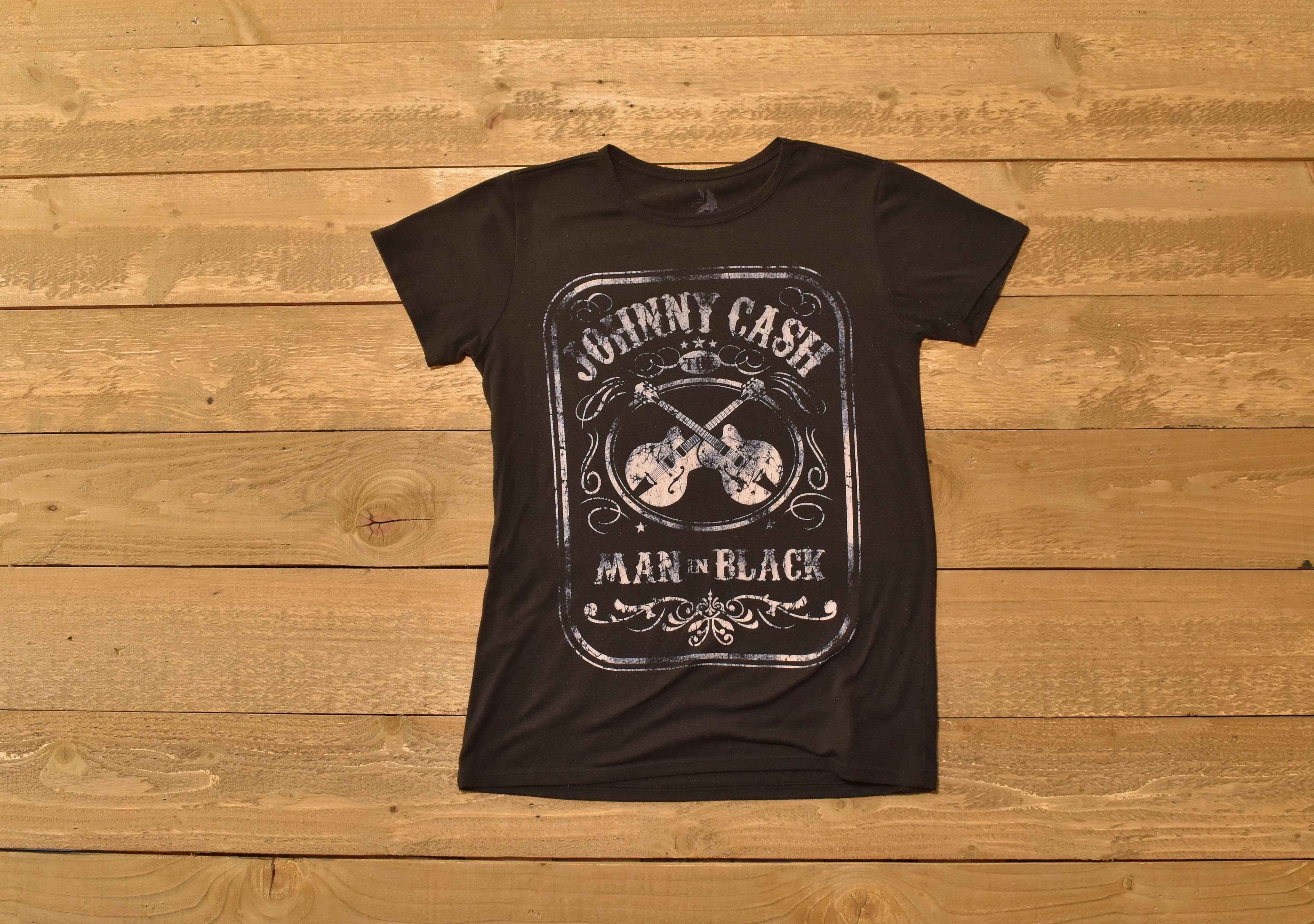 Johny Cash Tour Womans shirt Medium black shirt Used Zion