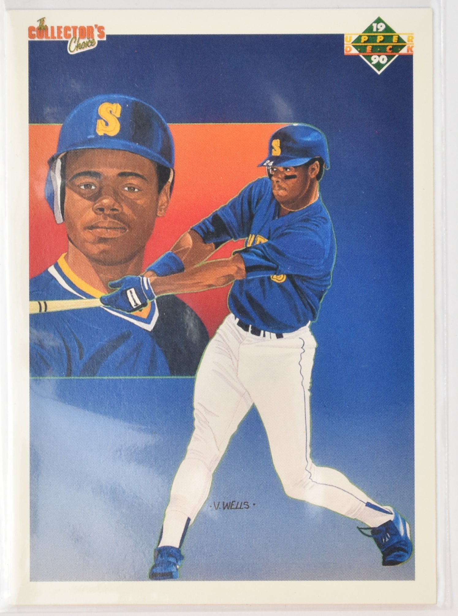 Ken Griffey Jr 24 Baseball Card Upper Deck 1990 Collectors Choice