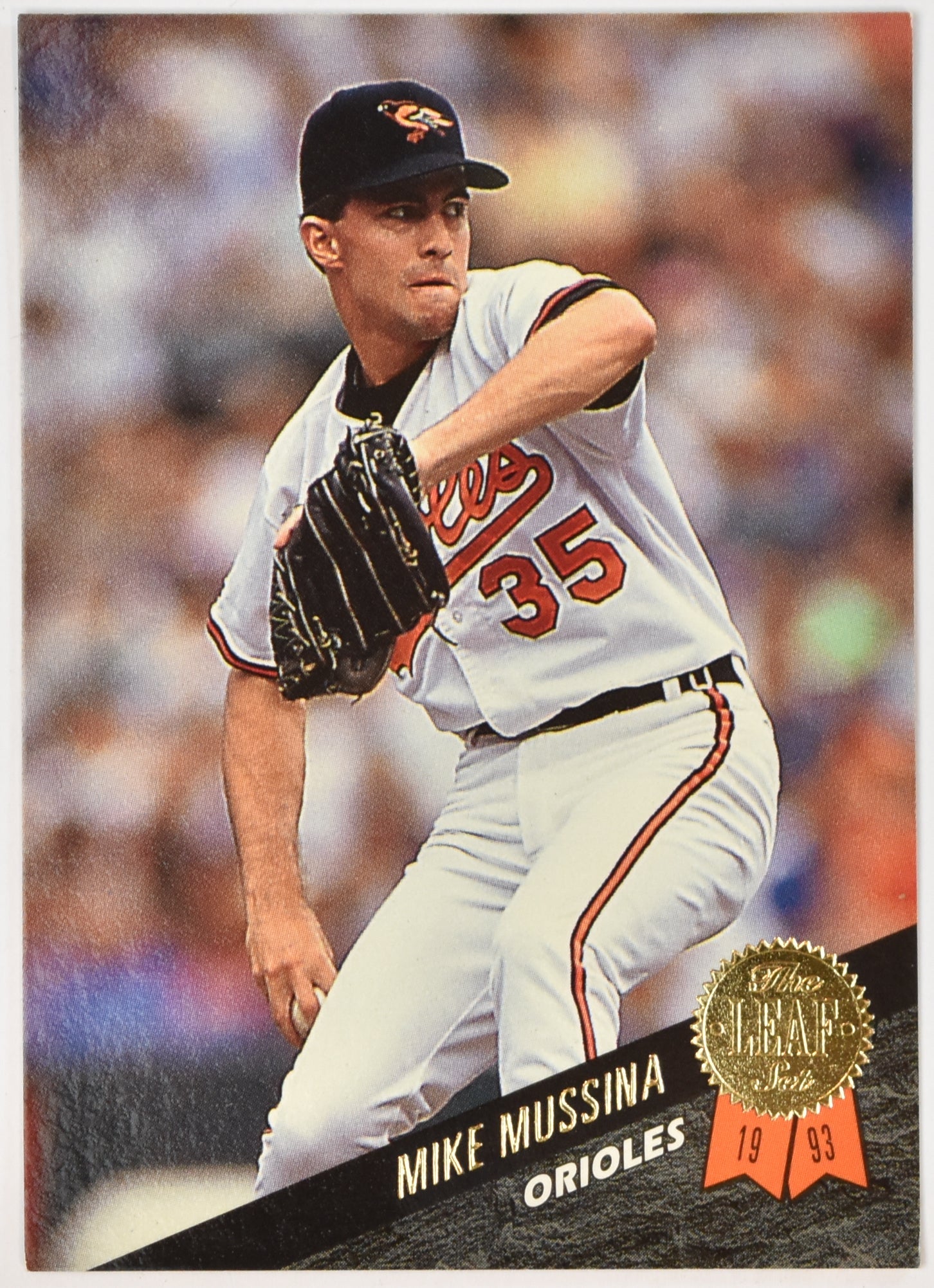 Mike Mussina 343 1993 The Leaf Set Baseball Card