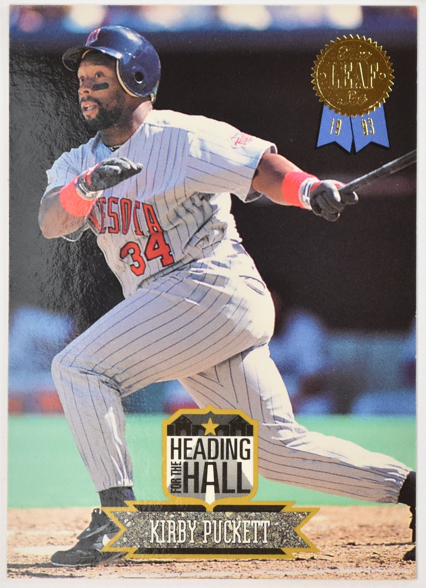 Kirby Puckett 9 of 10 Hall of Fame 1993 The Leaf Set Baseball Card