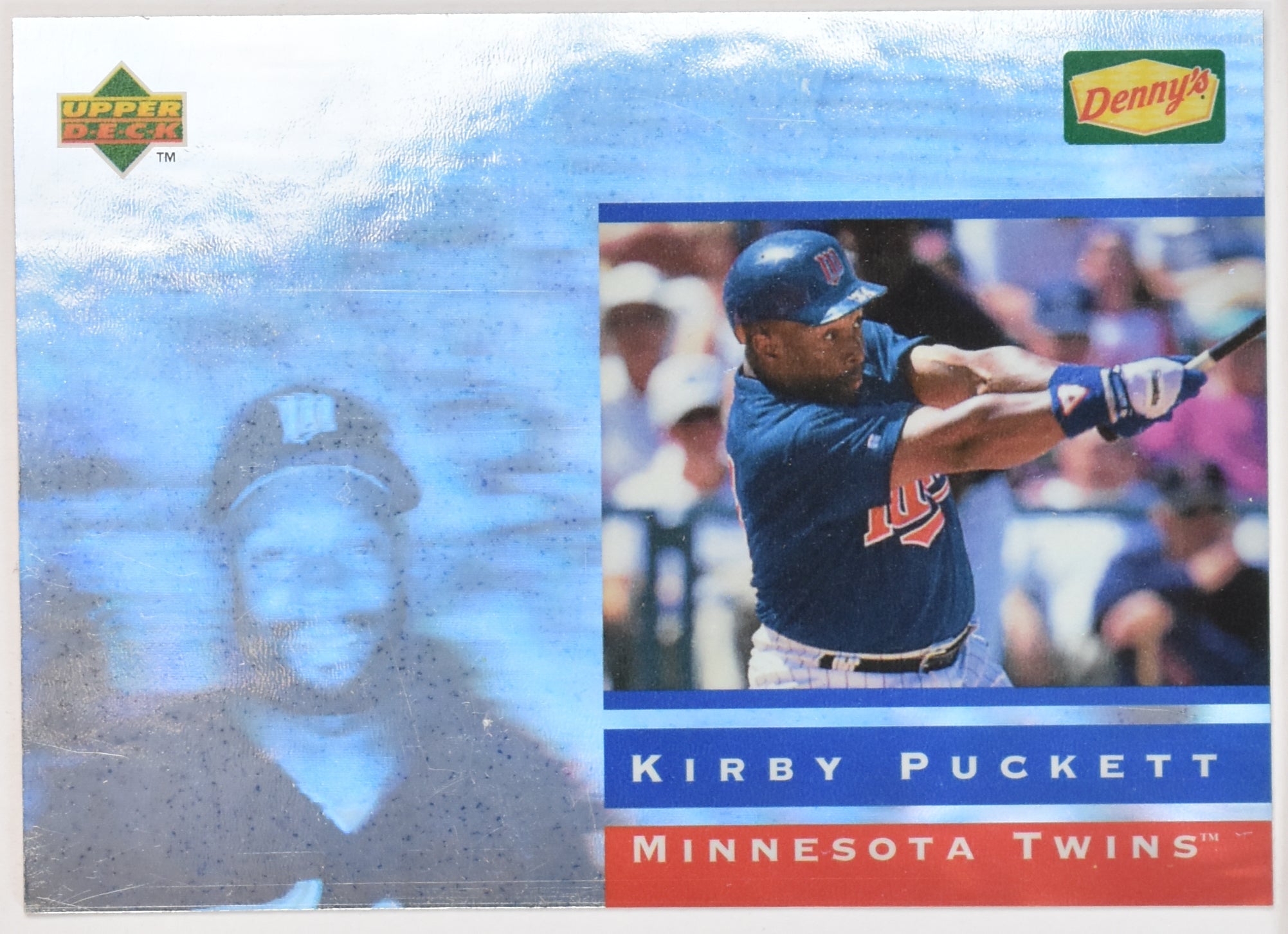 Kirby Puckett 21/28 Upper Deck 1995 Baseball Card Dennys