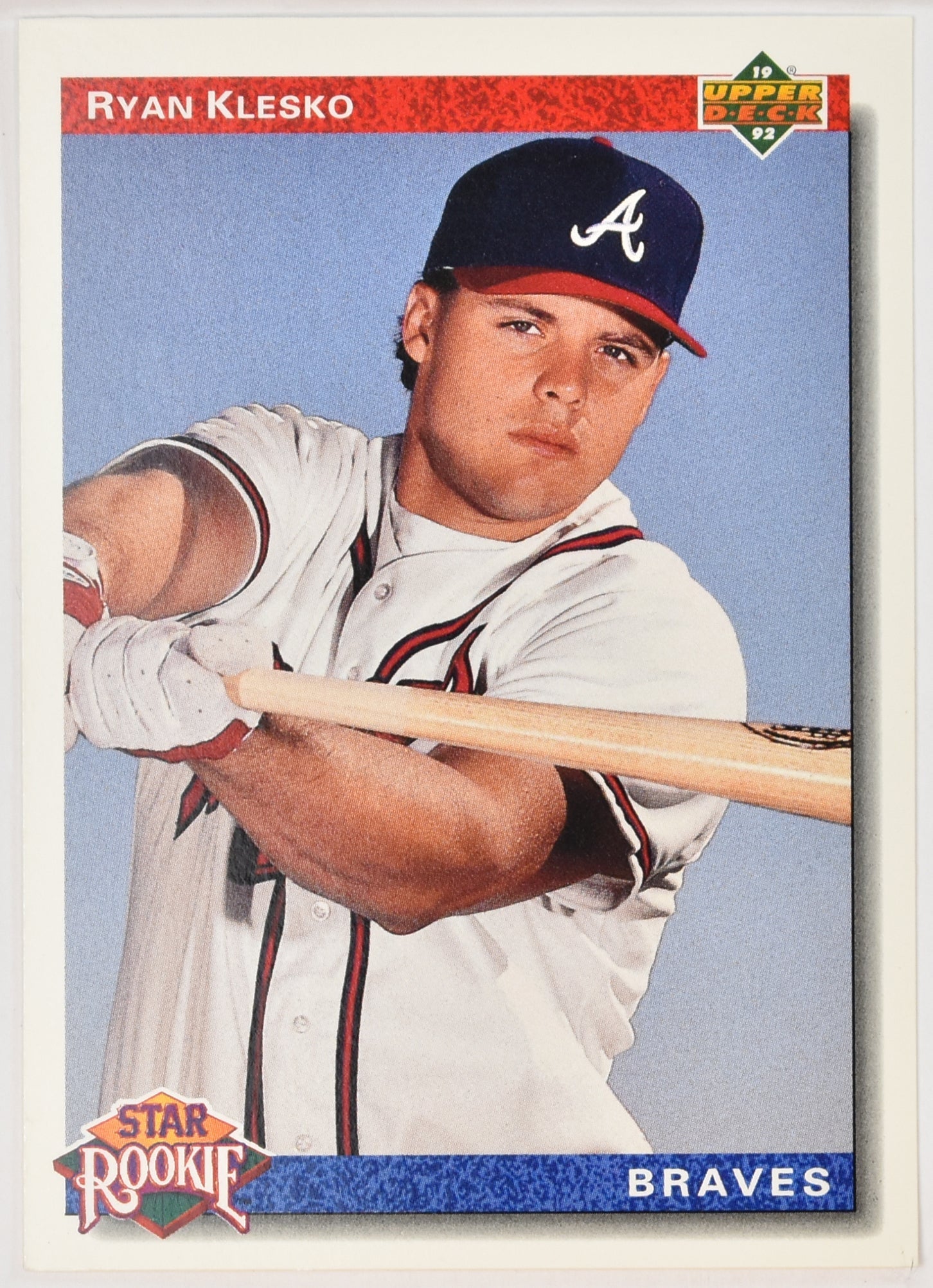 Ryan Klesko 24 Upper Deck 1992 Baseball Card