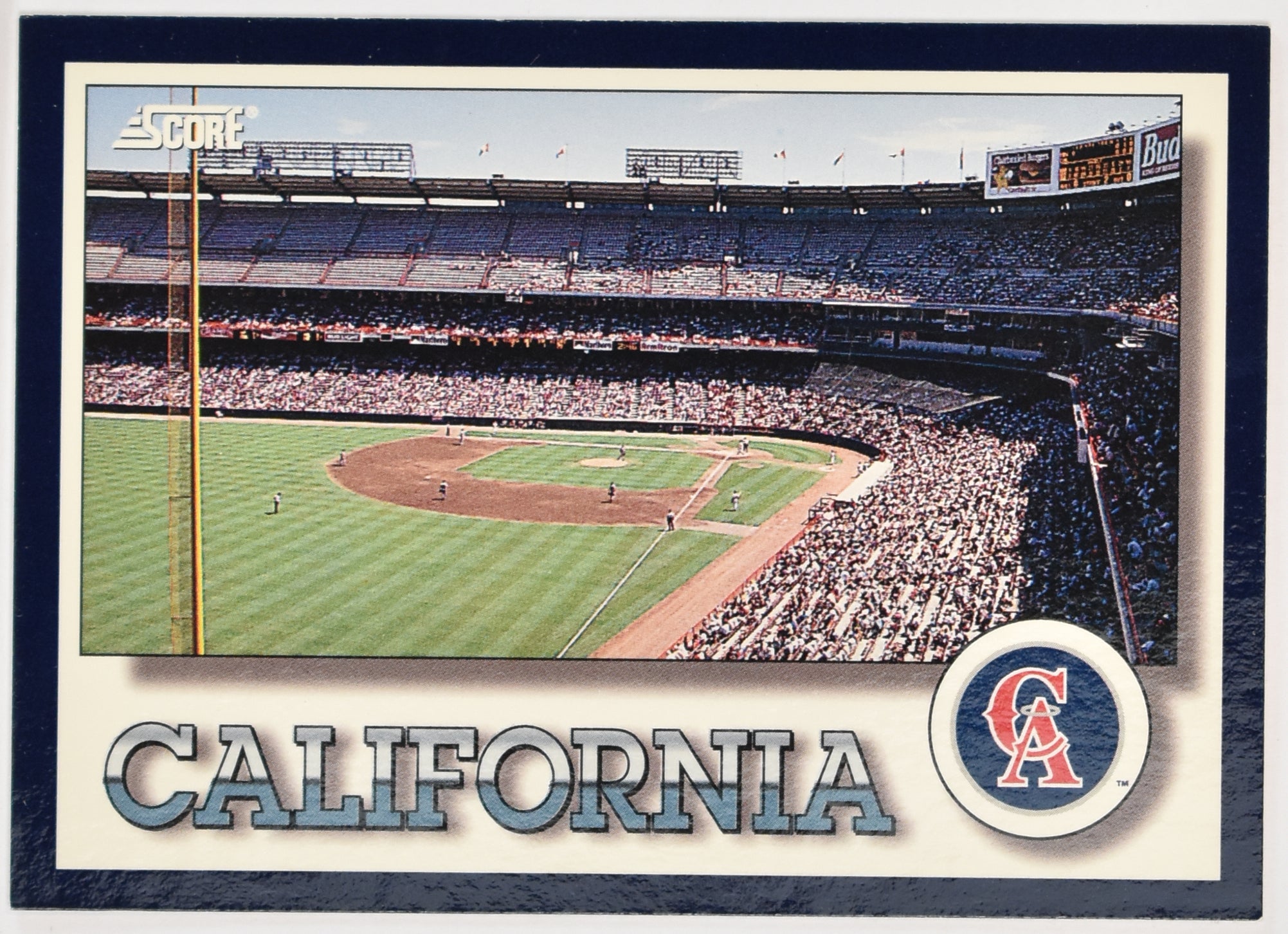 California Angels Score Checklist 319 Score 1993 Pinnacle Baseball Card