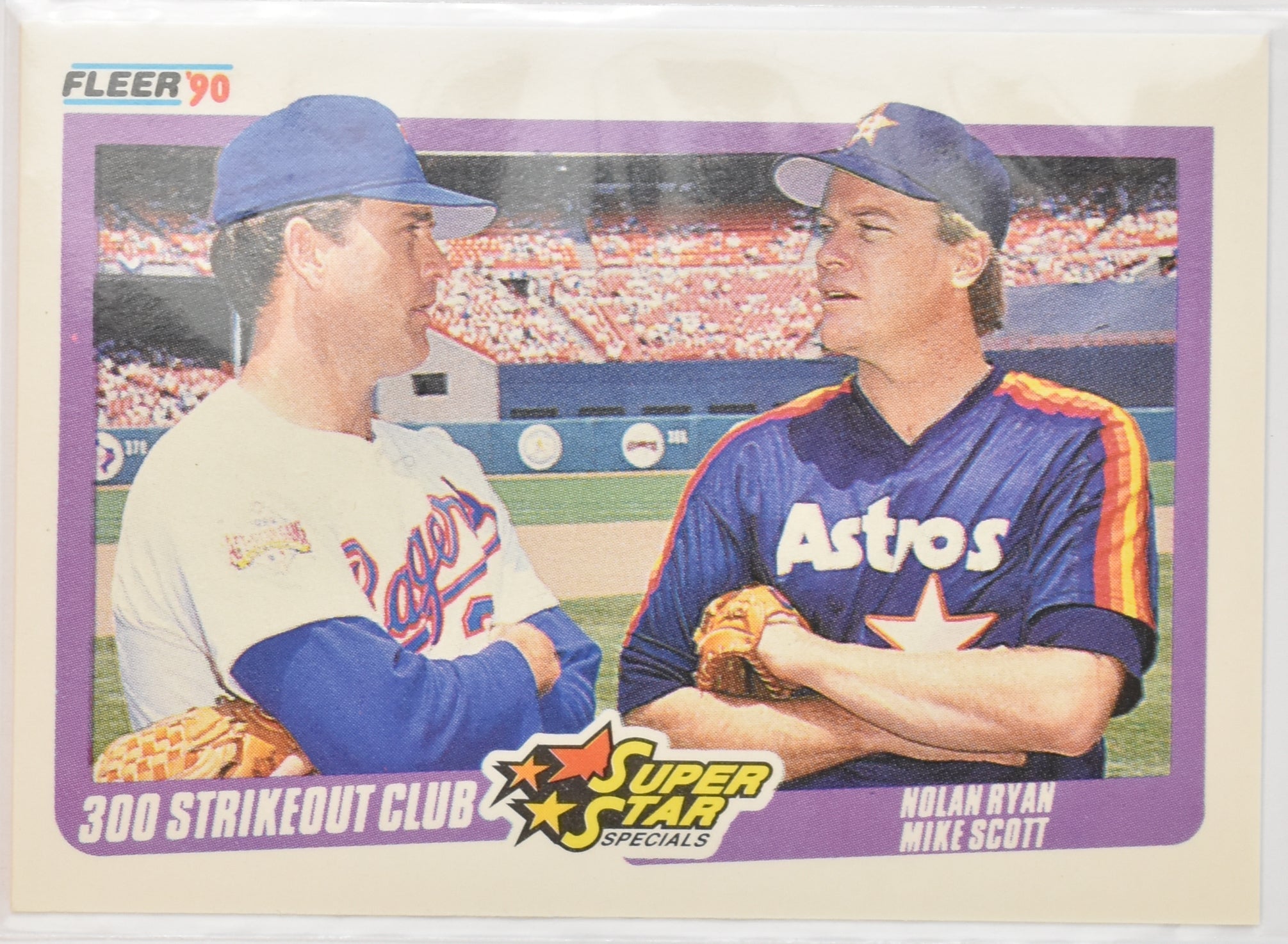 Nolan Ryan Baseball Card 636 Fleer 1990 Super Star