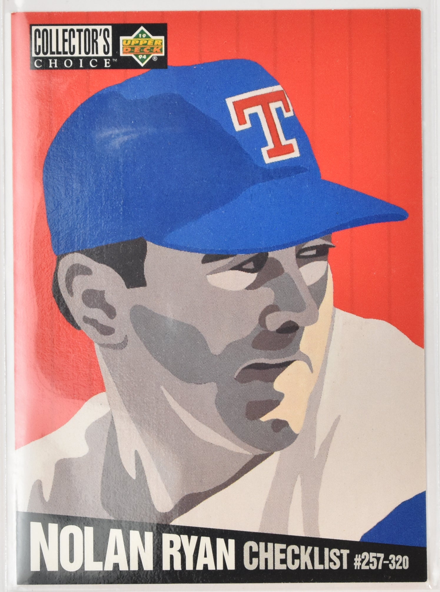 Nolan Ryan Baseball Card 320 Checklist 257-320 Upper Deck 1993