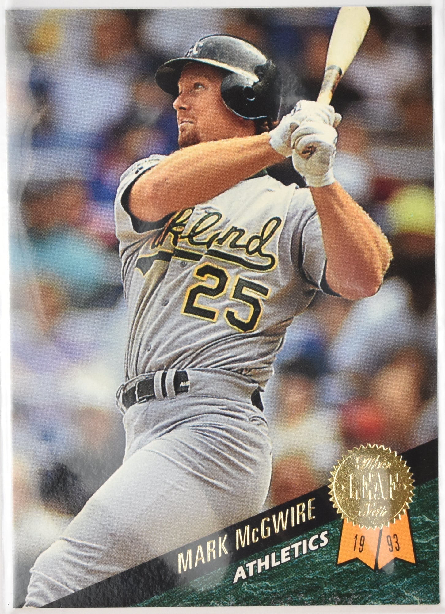Mark McGwire Baseball Card 323 Leaf 1993 Series Two