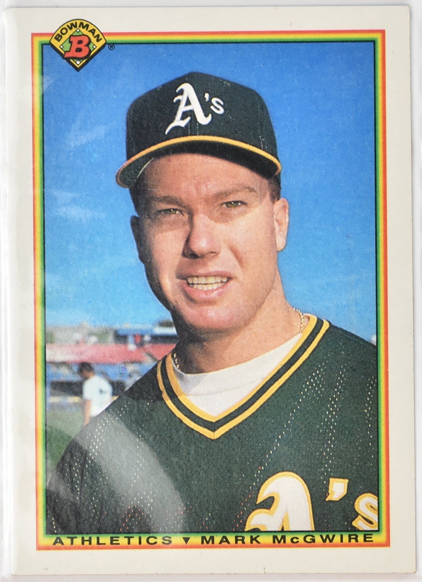 Mark McGwire Baseball Card 454 Bowman 1990 Topps