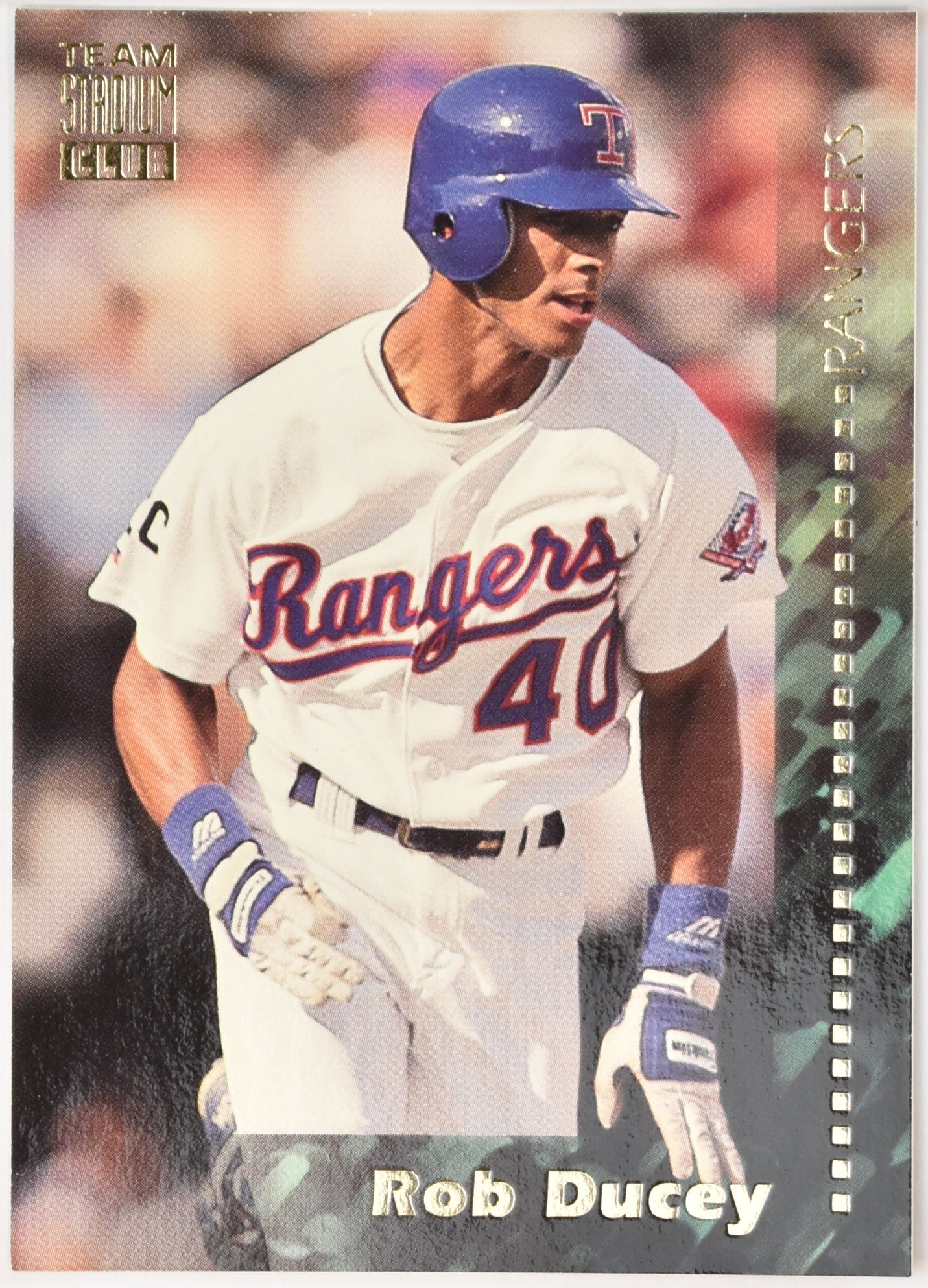 Team Stadium Club 1994 Baseball Card Rob Ducey 257 Texas Rangers