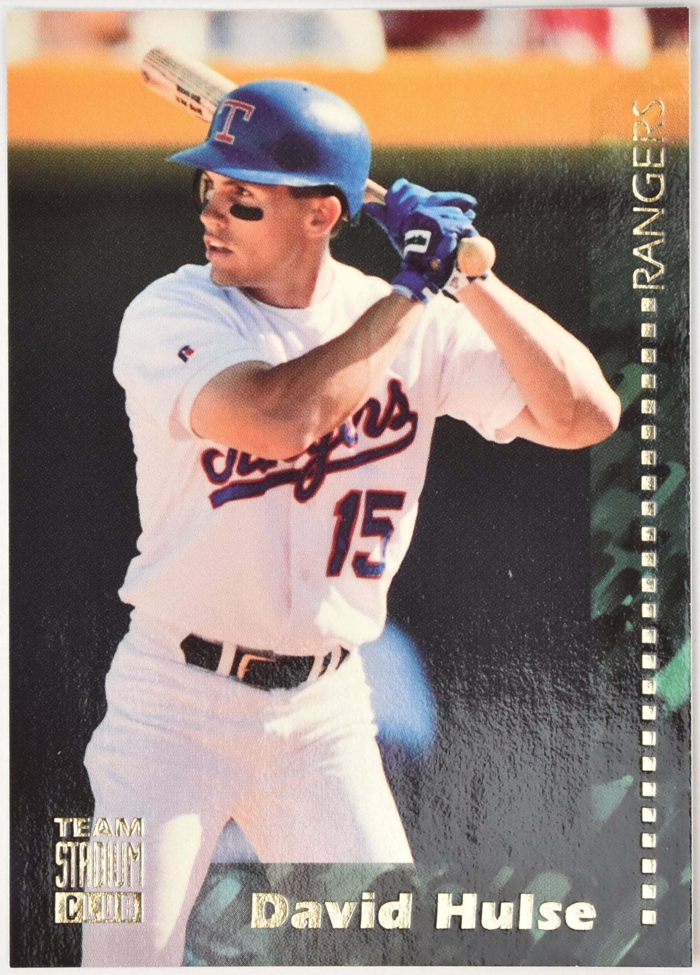 Team Stadium Club 1994 Baseball Card David Hulse 251 Texas Rangers