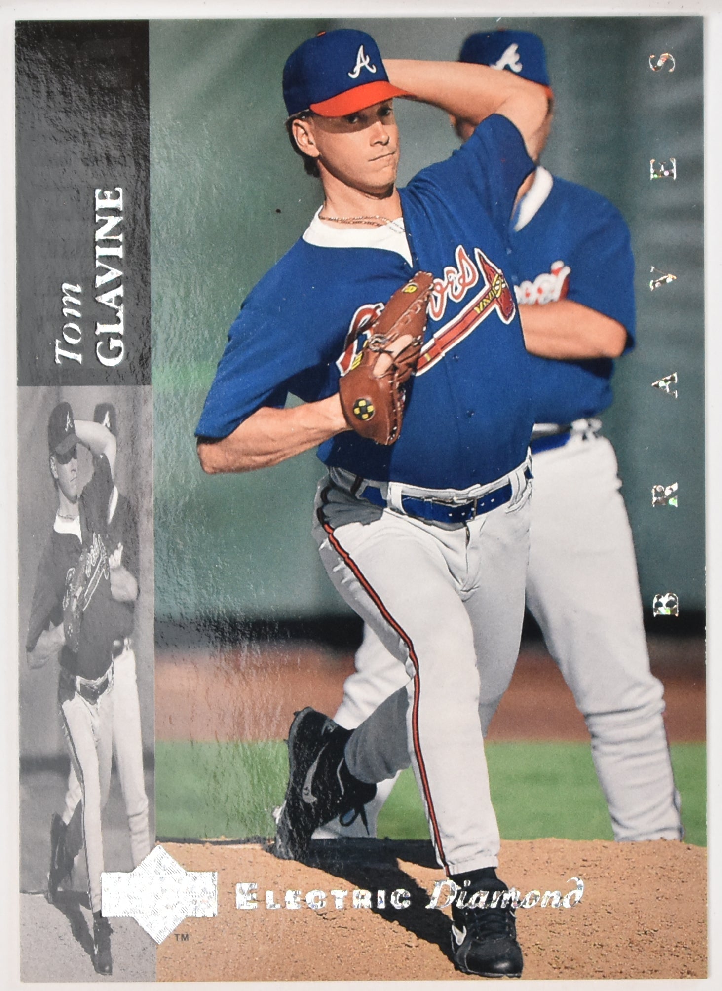 Tom Glavine 144 Upper Deck Electric Diamond Baseball Card 1994