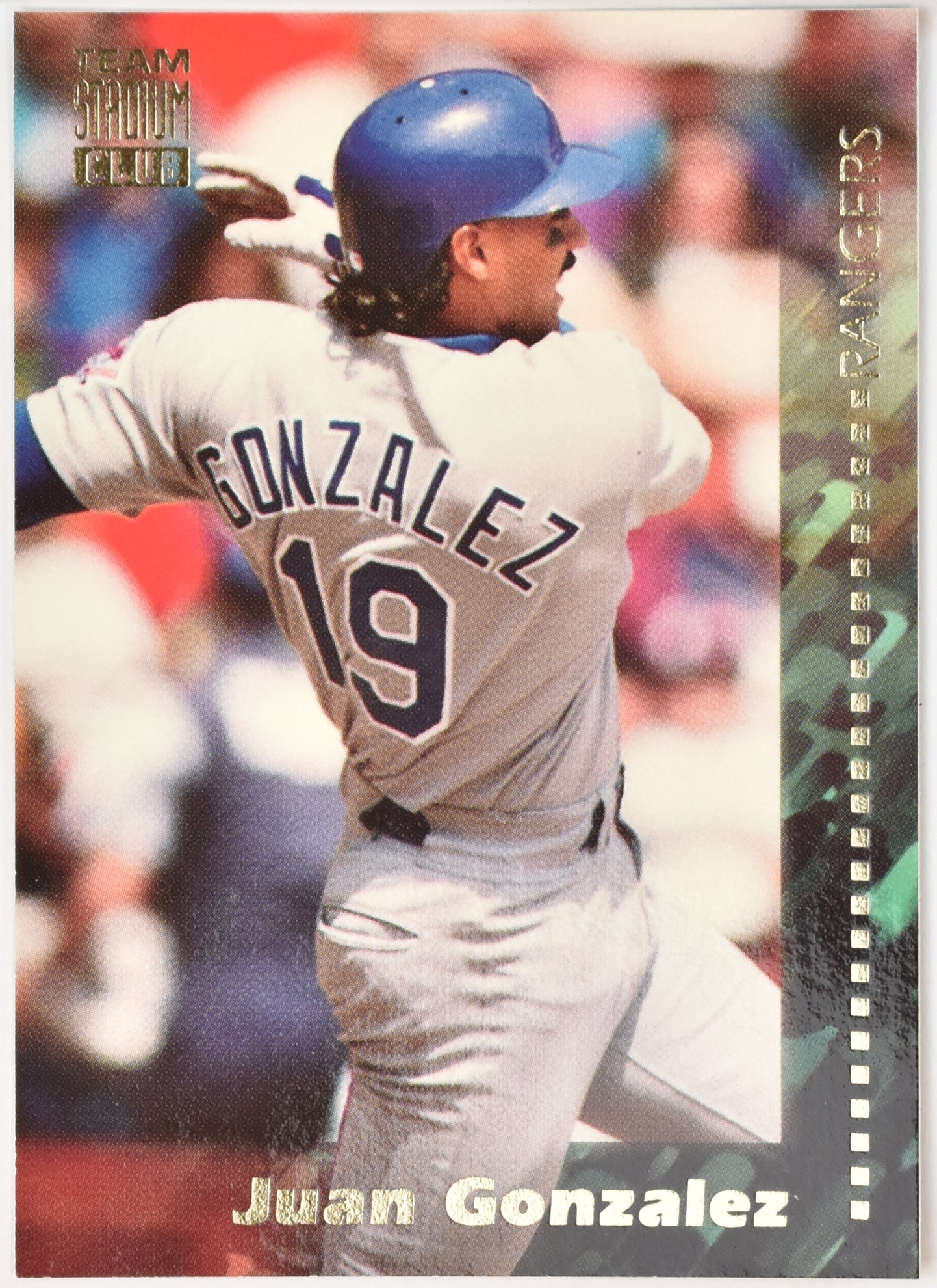 Juan Gonzalez 241 Texas Rangers Team Stadium Club 1994 Baseball Card