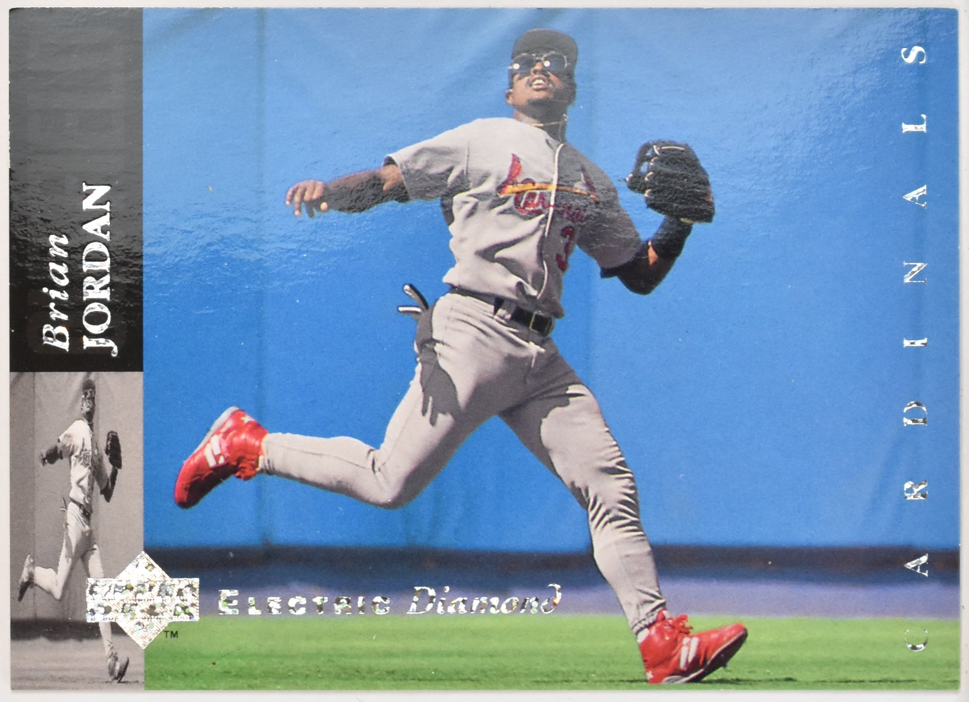 Brian Jordan 223 Upper Deck Electric Diamond Baseball Card 94