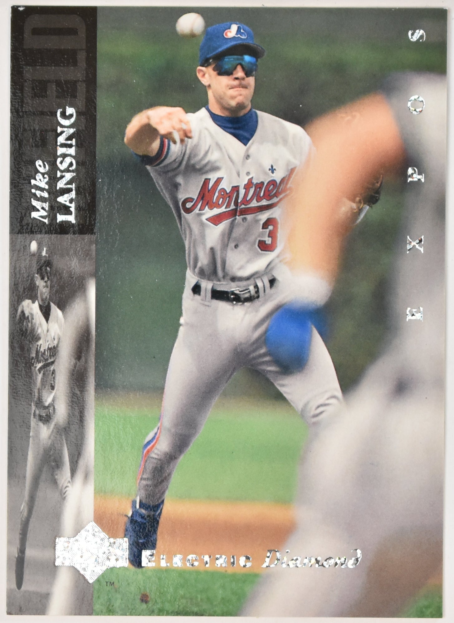 Mike Lansing 244 Upper Deck Electric Diamond Baseball Card 1994