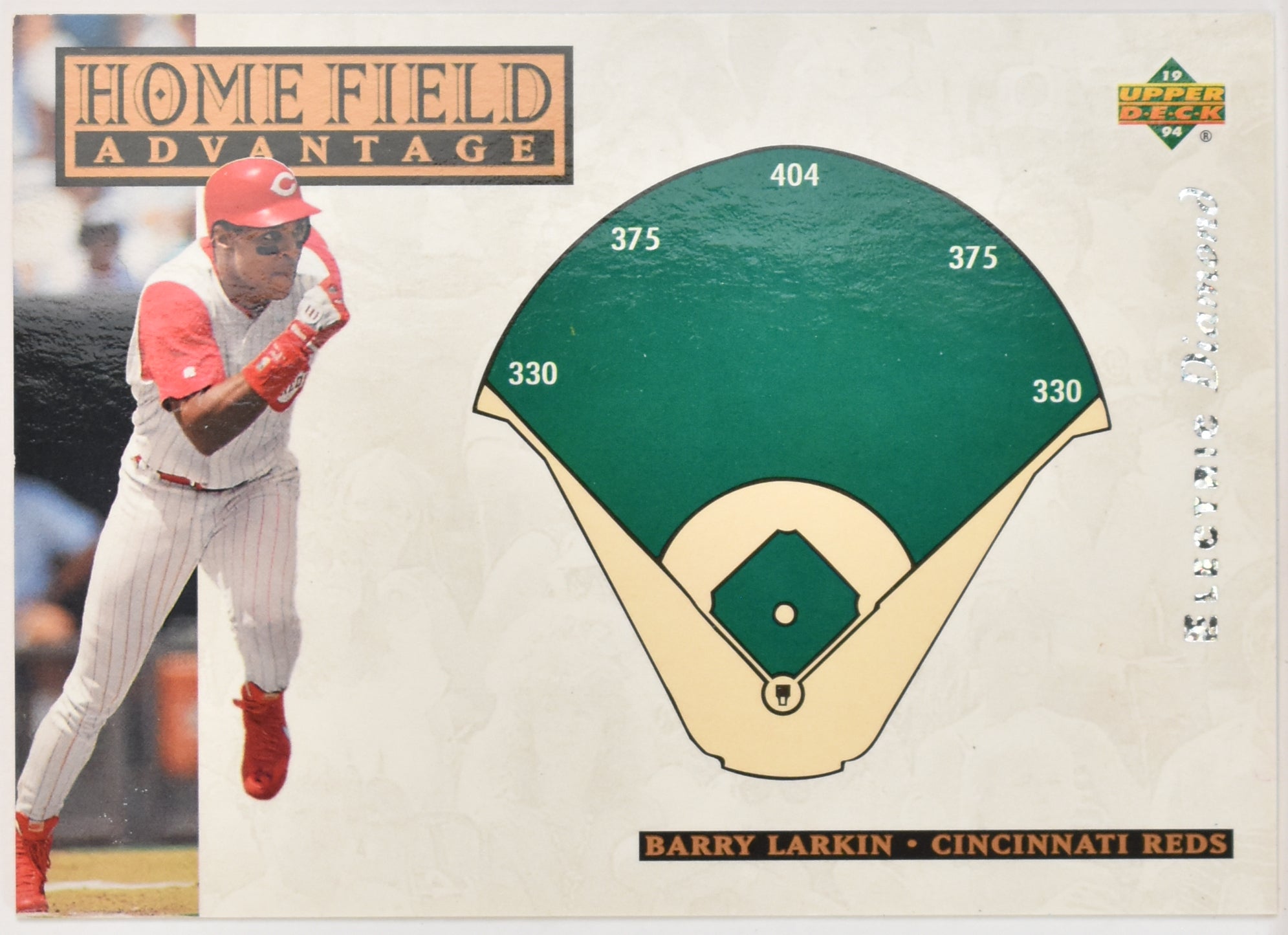 Barry Larkin 269 Home Field Advantage Upper Deck Electric Diamond Baseball Card 1994