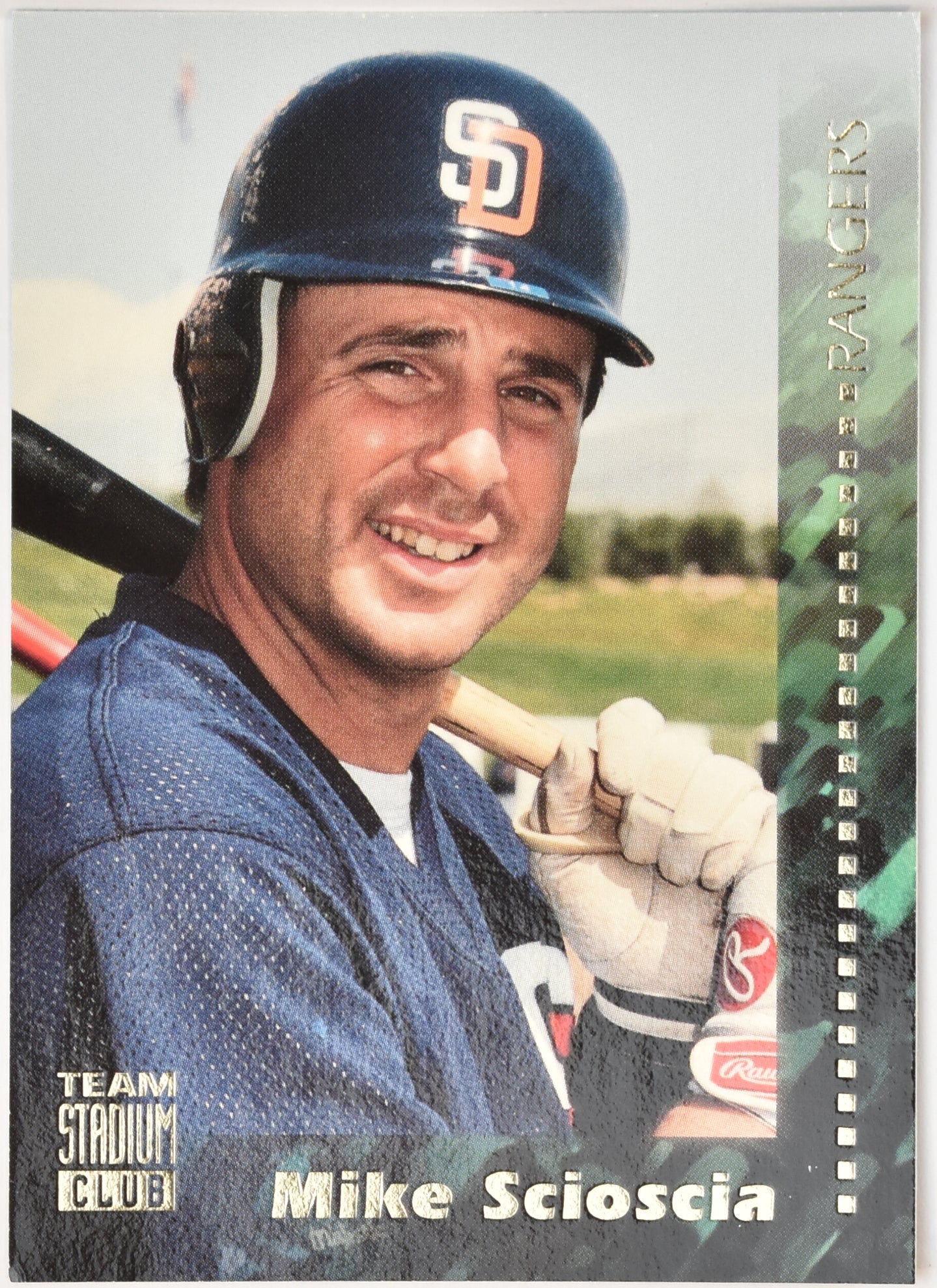 Mike Scioscia 255 Texas Rangers Team Stadium Club 1994 Baseball Card