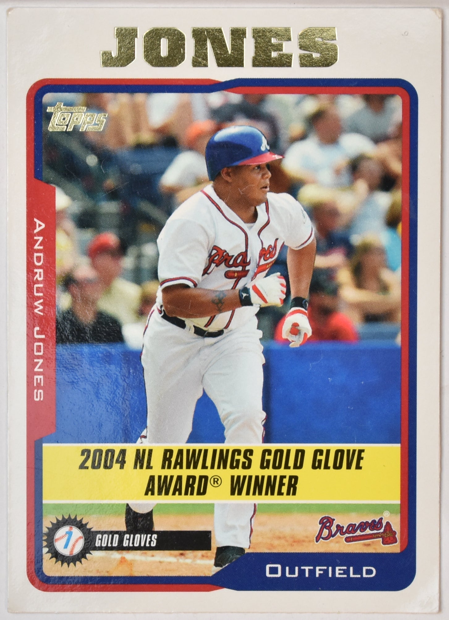 Andruw Jones 711 Gold Glove Award 2005 Topps Baseball Card