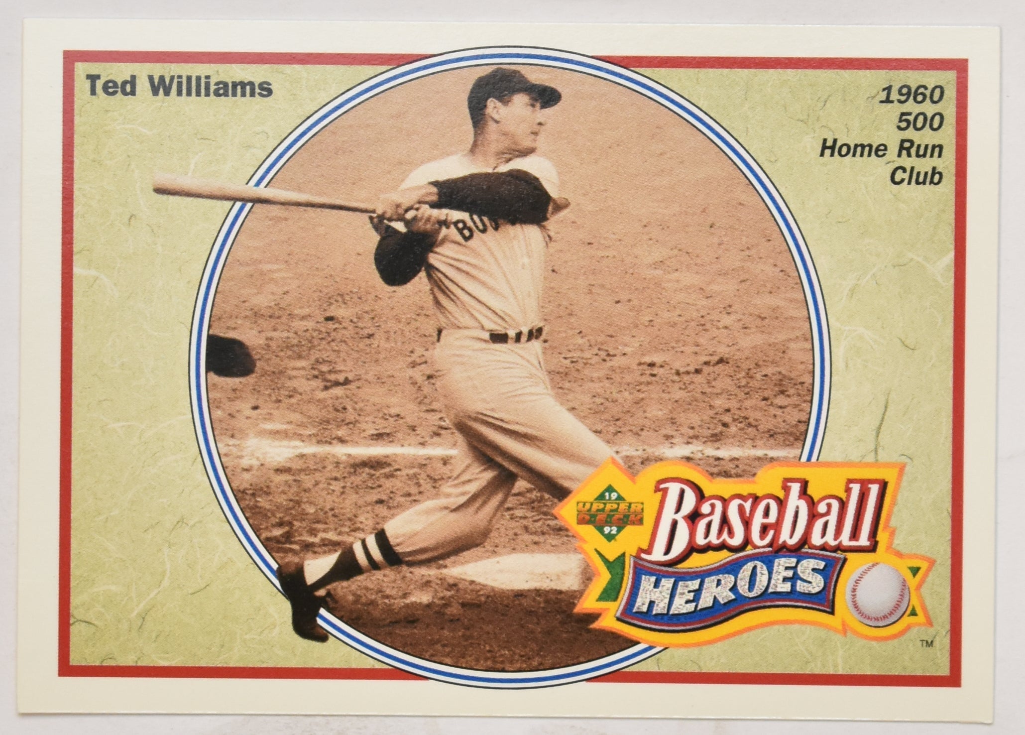 Ted Williams Baseball Heroes 1992 Upper Deck 34 of 36