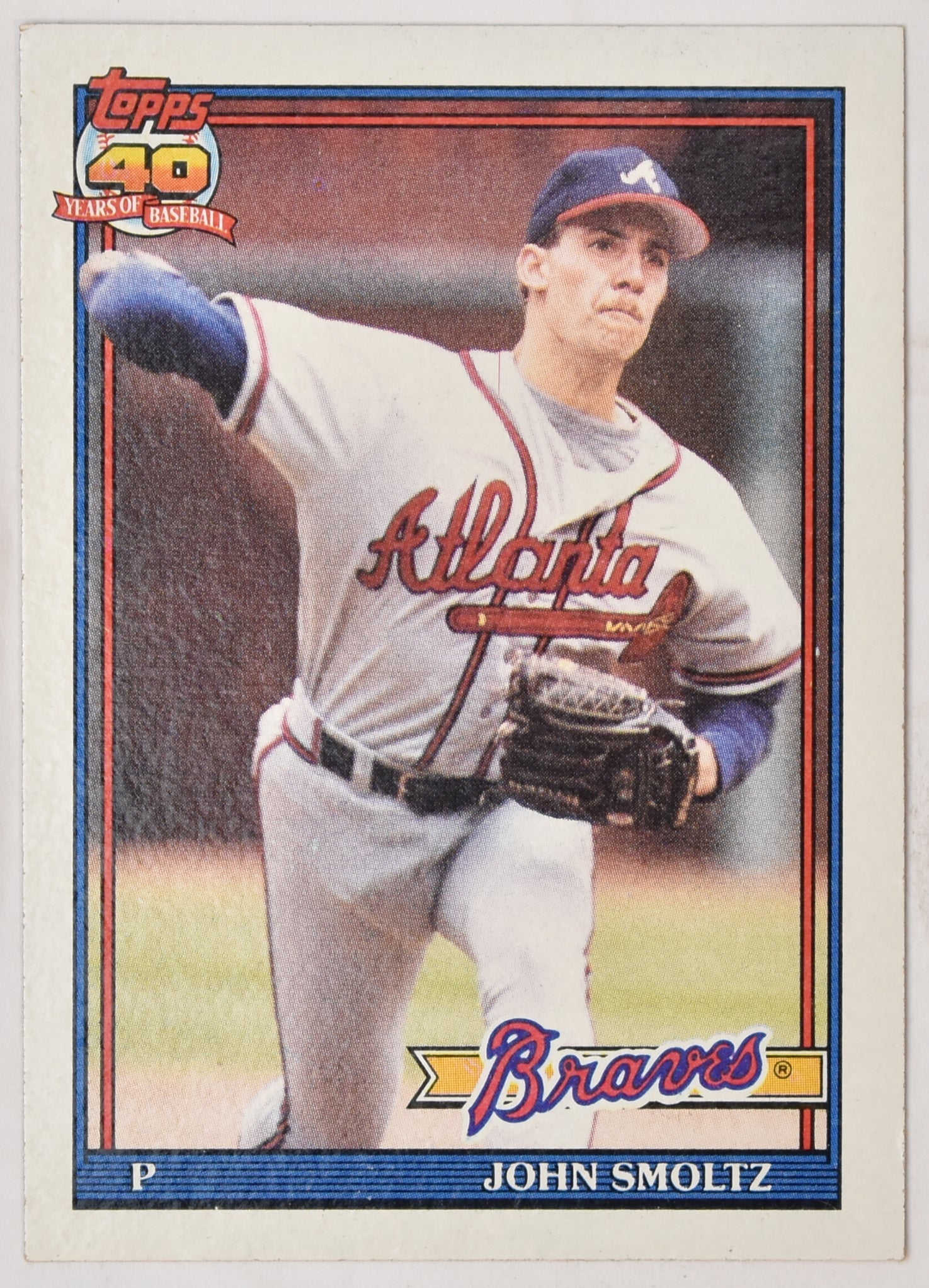 John Smoltz 157 Topps 1991 Baseball Card