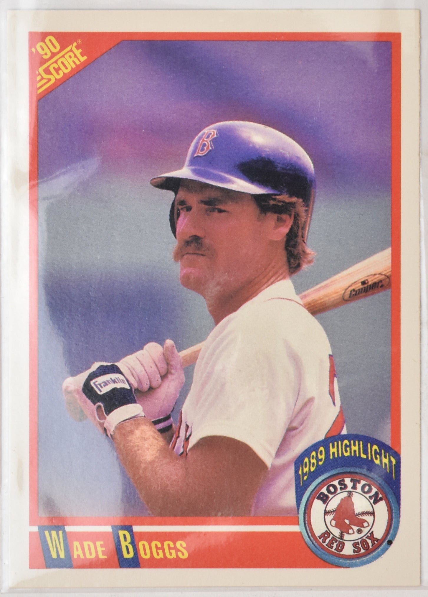 Wade Boggs 1990 Score Baseball Card