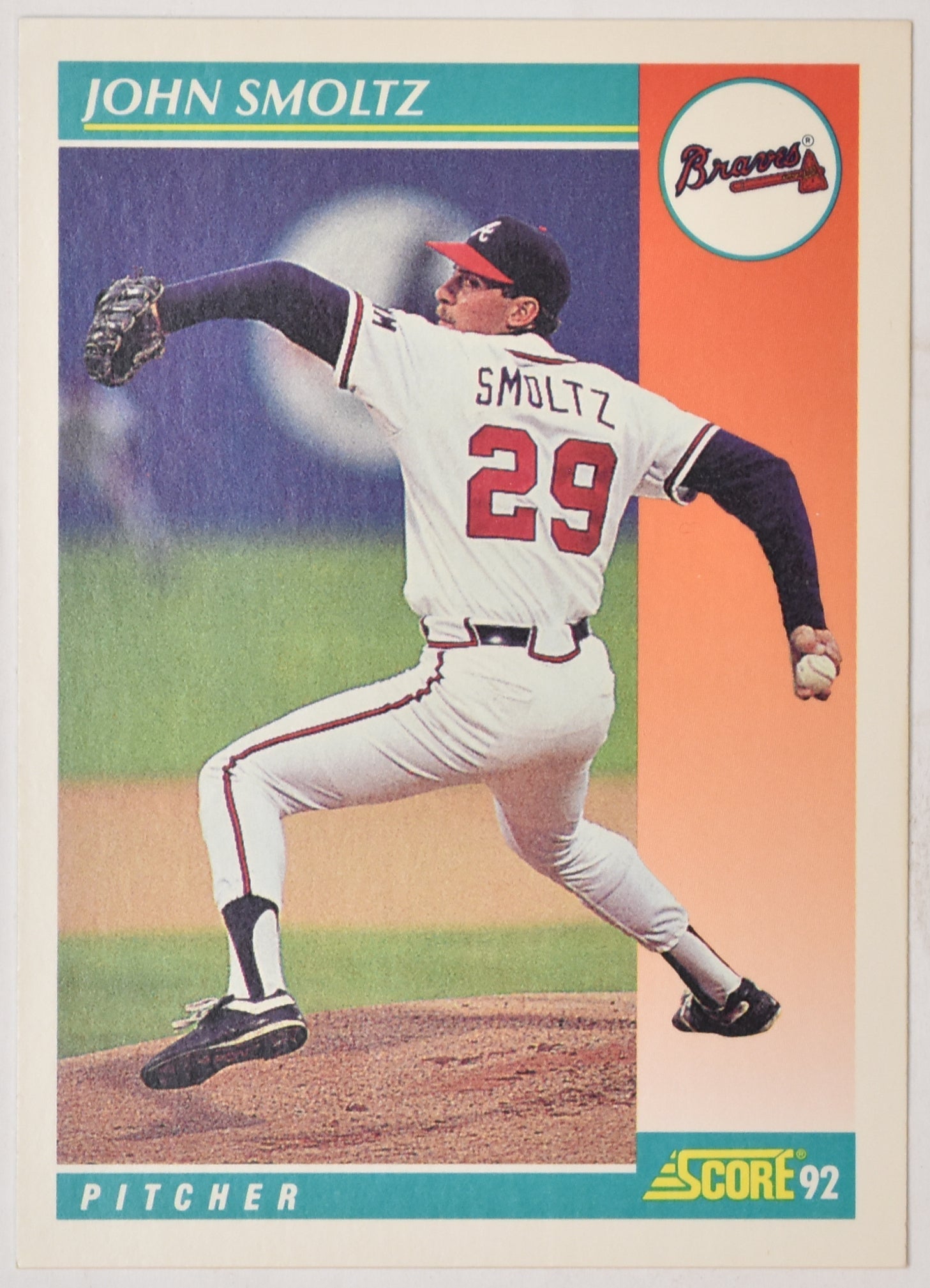 John Smoltz 287 Score Baseball Card 1992