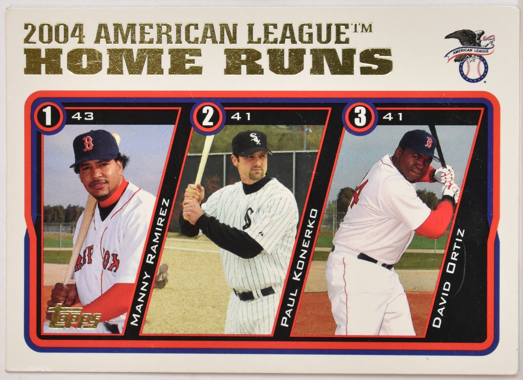 Manny Ramirez 339 Home Run Leader Topps Baseball Card 2004