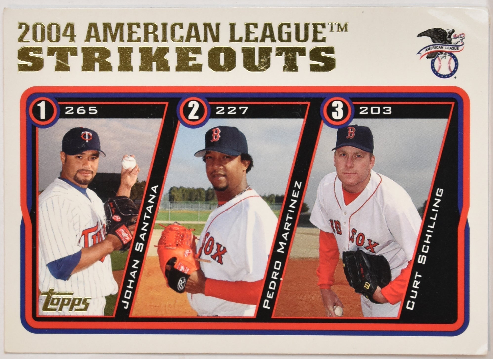 Johan Santana 342 Strikeout Leaders Topps Baseball Card