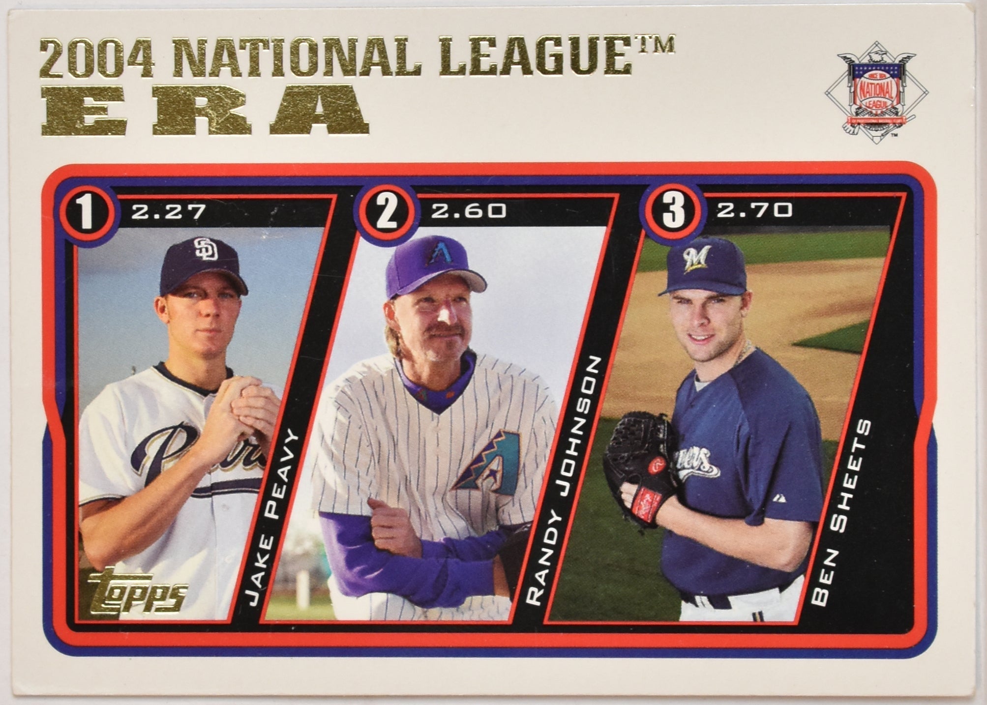 Jake Peavy ERA Leaders 347 Topps Baseball Card 2004