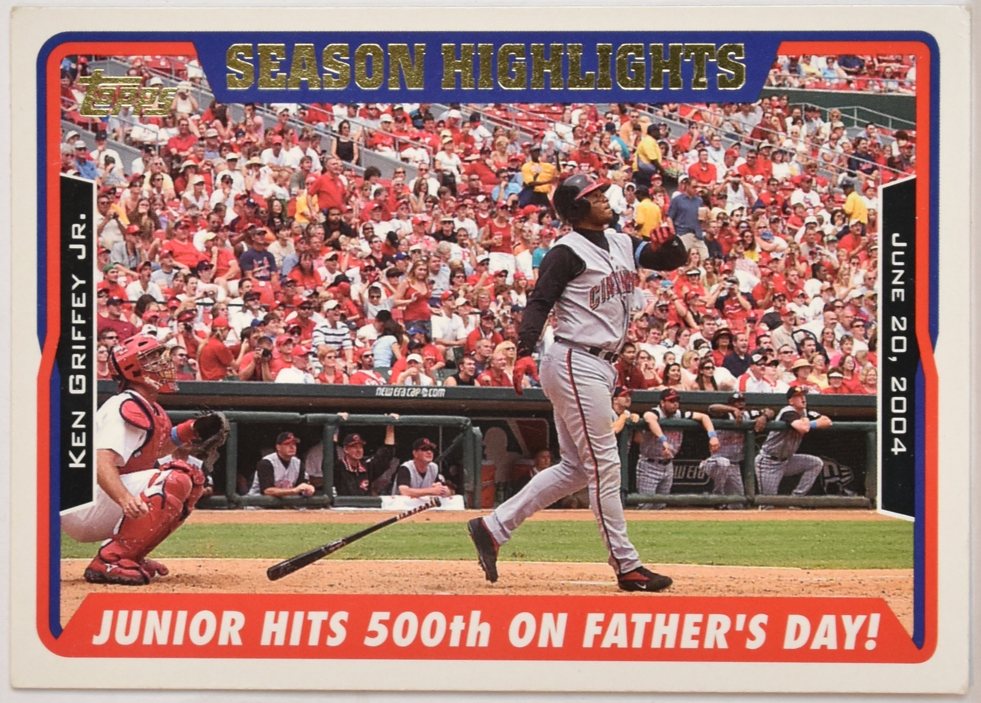 Griffey 335 Season Highlights 2004 Topps Baseball Card