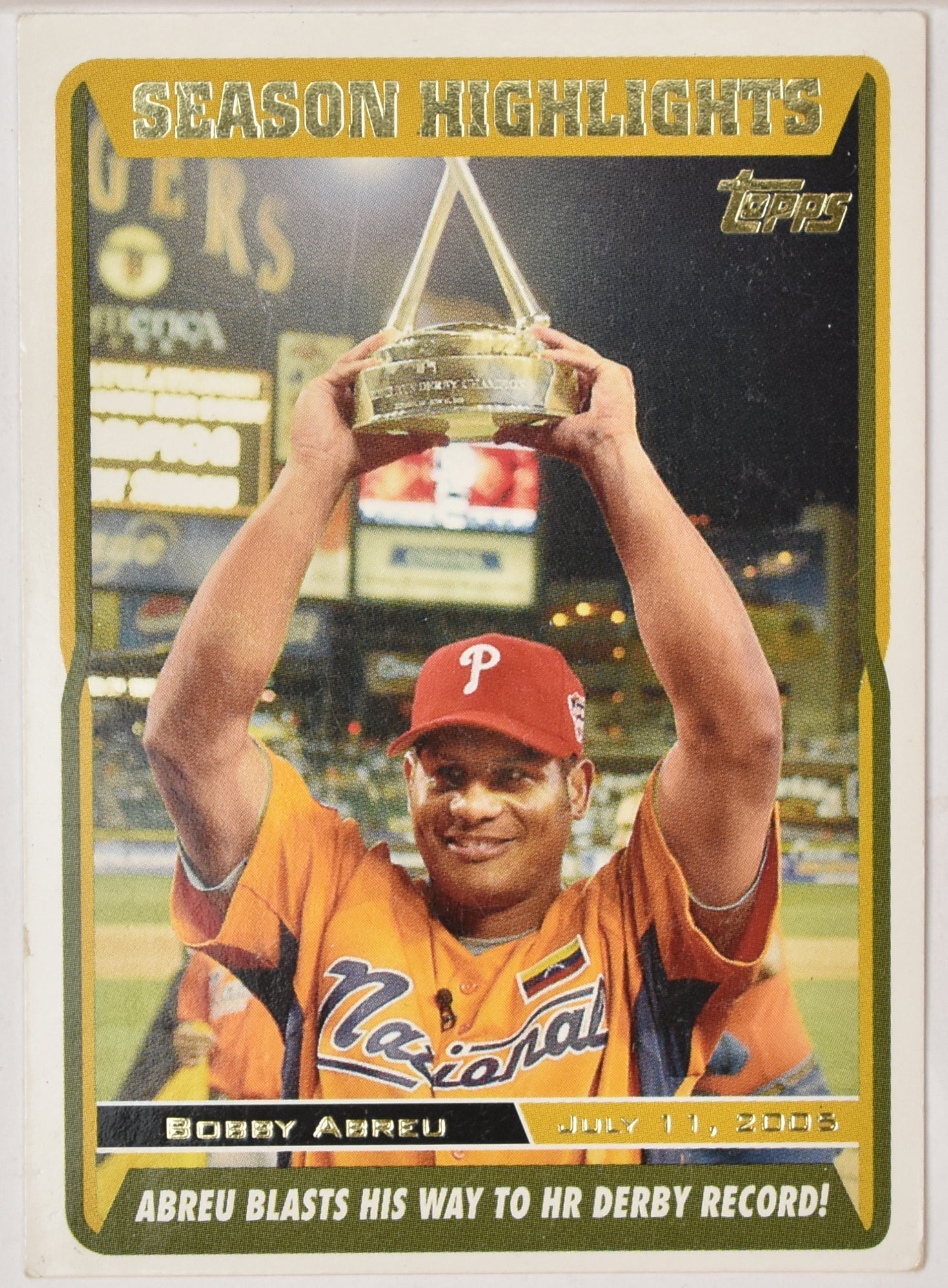 Abreu Bombs Away UH113 Season Highlights Topps 2005 Baseball Card