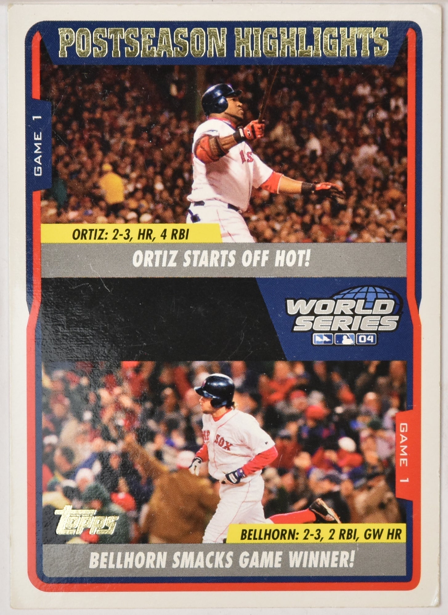 World Series 2004 Bell Horn Poles 731 Game 1 Topps Baseball Card