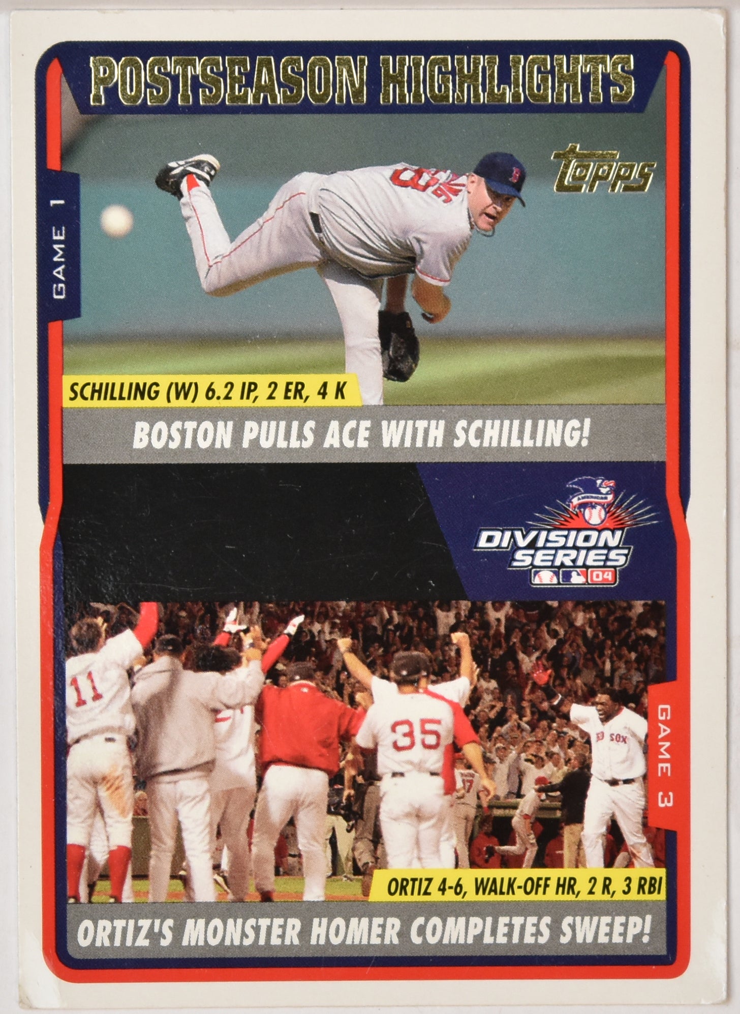 Boston Pulls Ace With Schilling Topps Baseball Card 351 2004