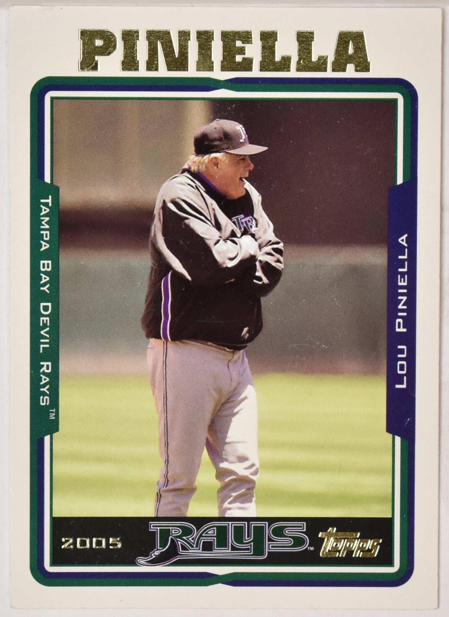 Manager Lou Piniella 294 Topps Baseball Card Tampa Bay