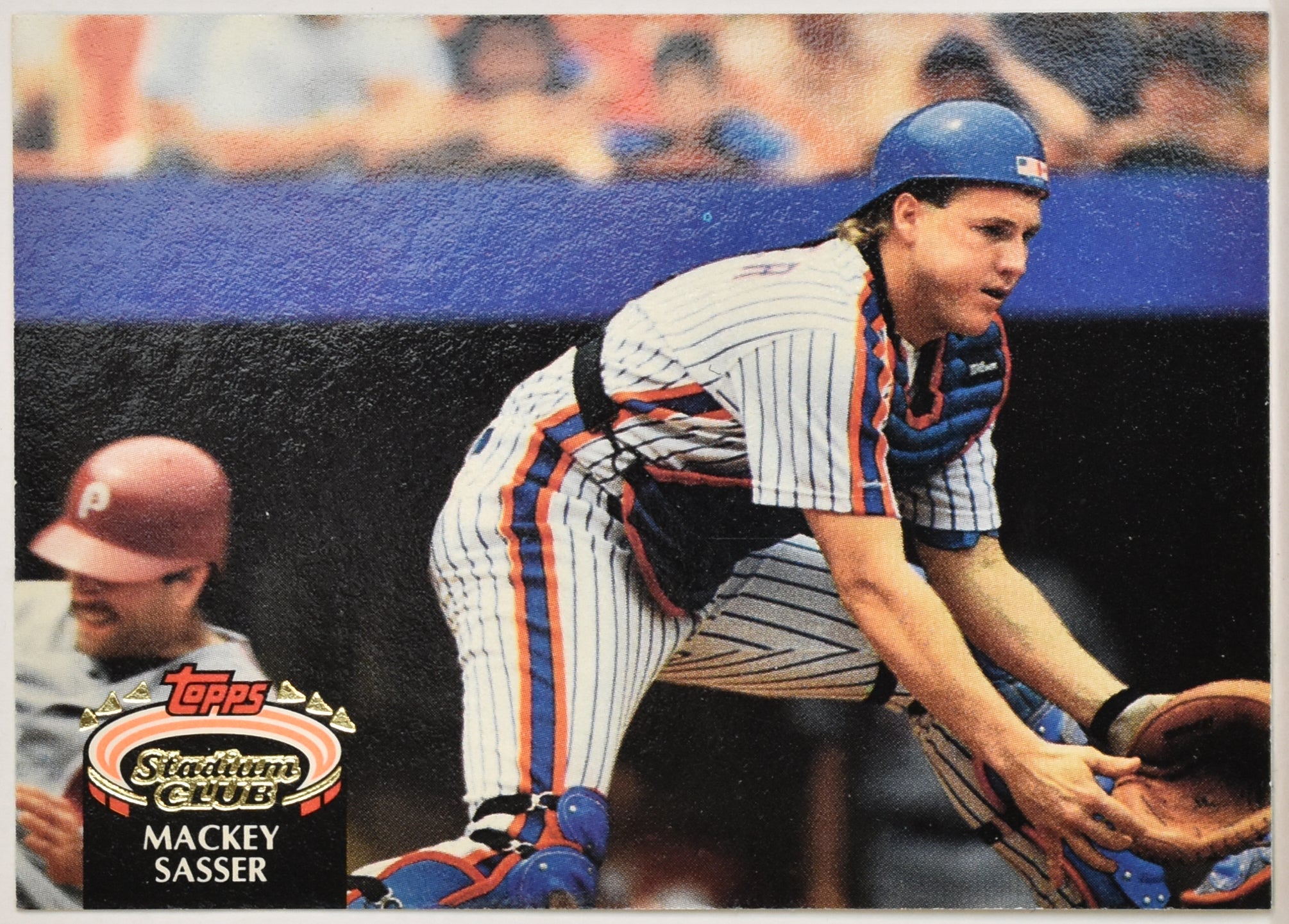 Mackey Sasser 249 Topps Stadium Club 92 Baseball Card