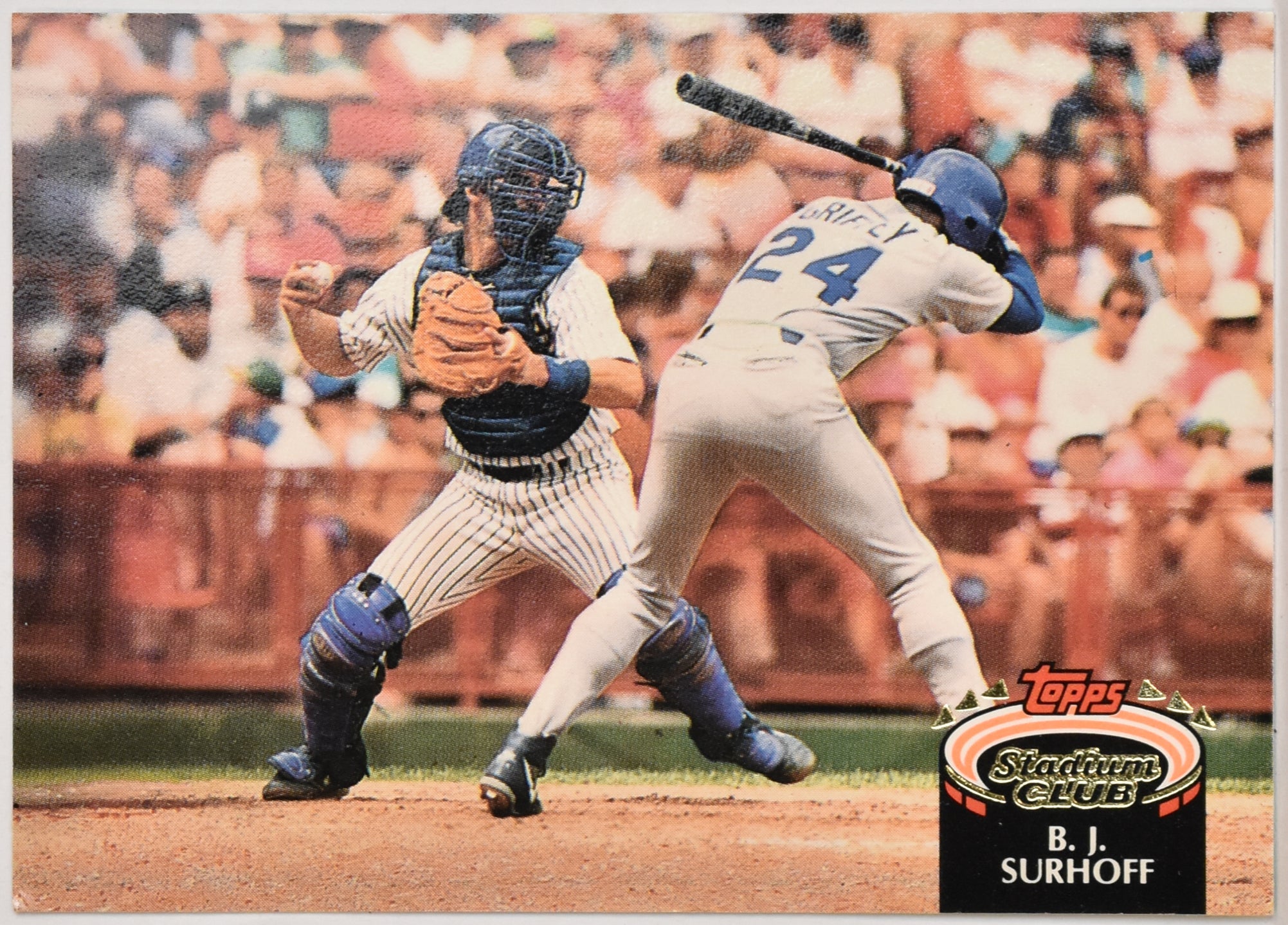 B J Surhoff 117 Topps Stadium Club 1992 Baseball Card