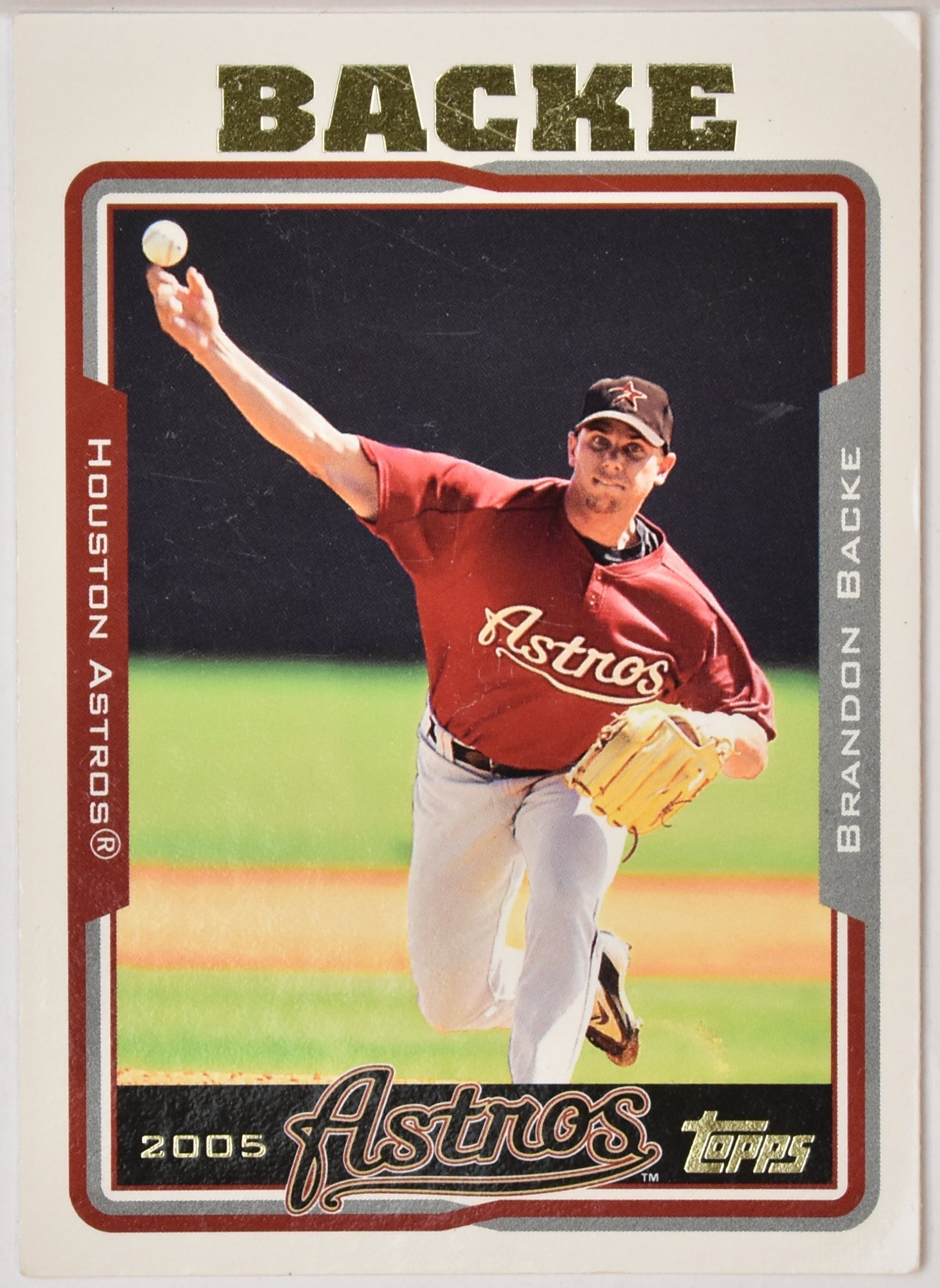 Brandon Backe 506 Topps Baseball Card 2005