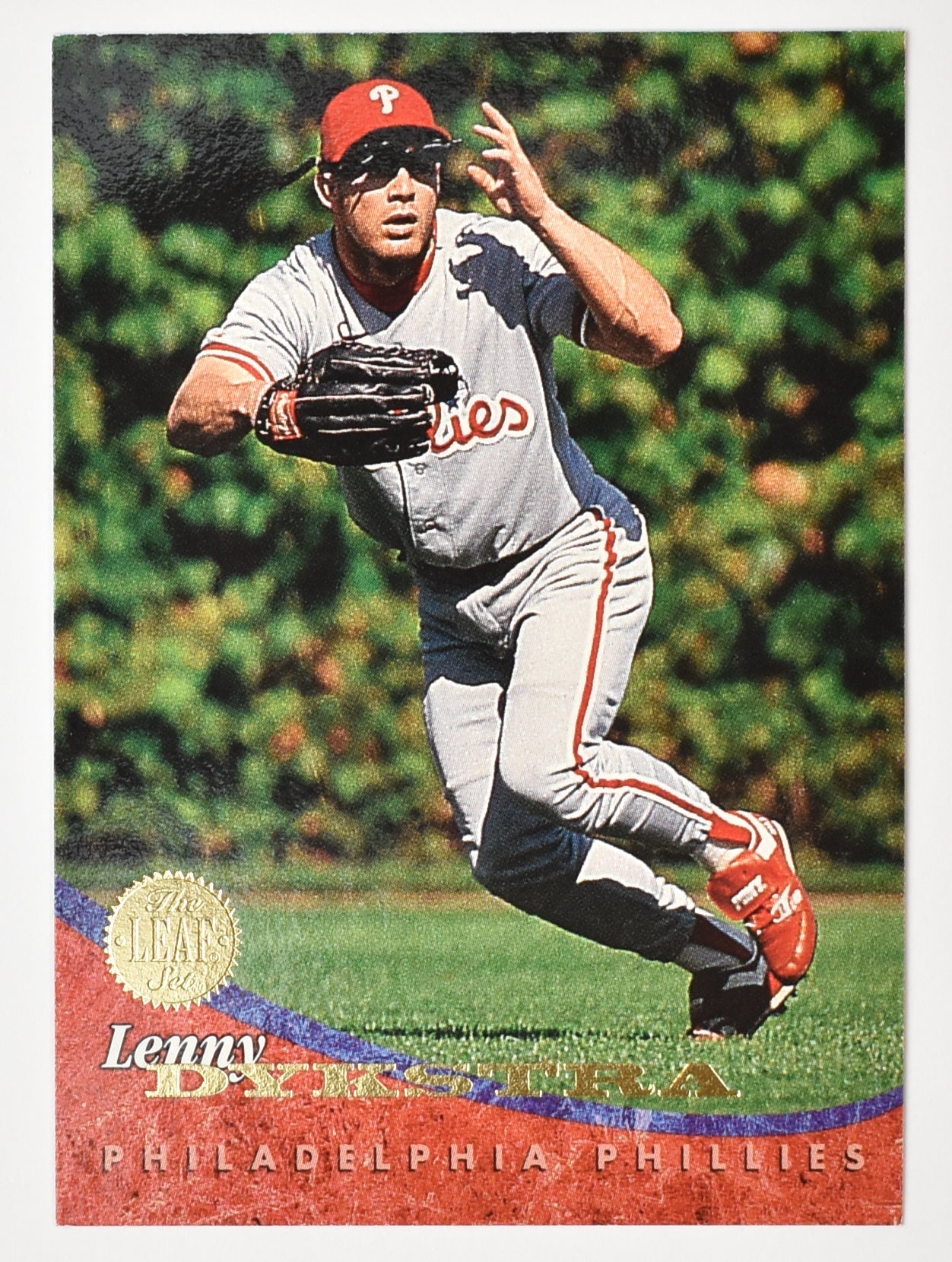 Lenny Dykstra 97 Phillies Leaf Set 1994 Baseball Card