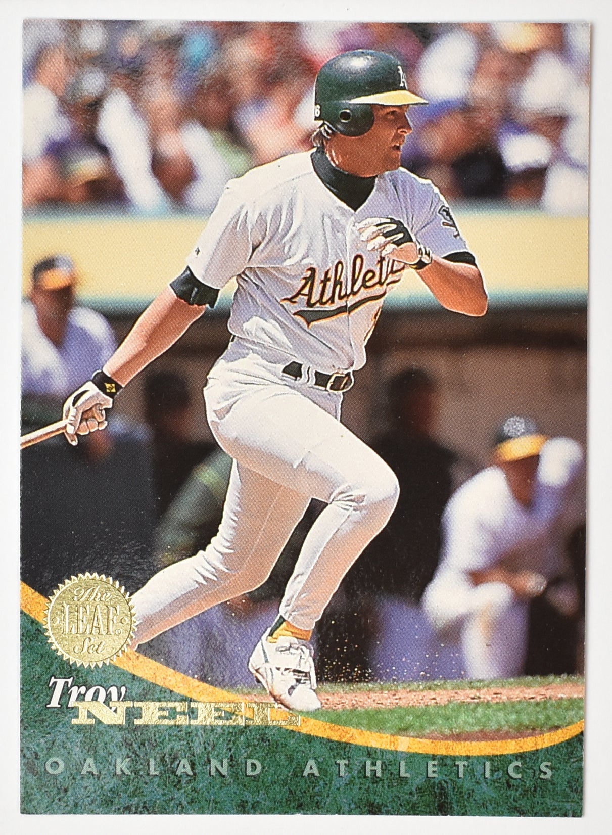 Troy Neel 6 Oakland Athletics Leaf Set Baseball Card 1994
