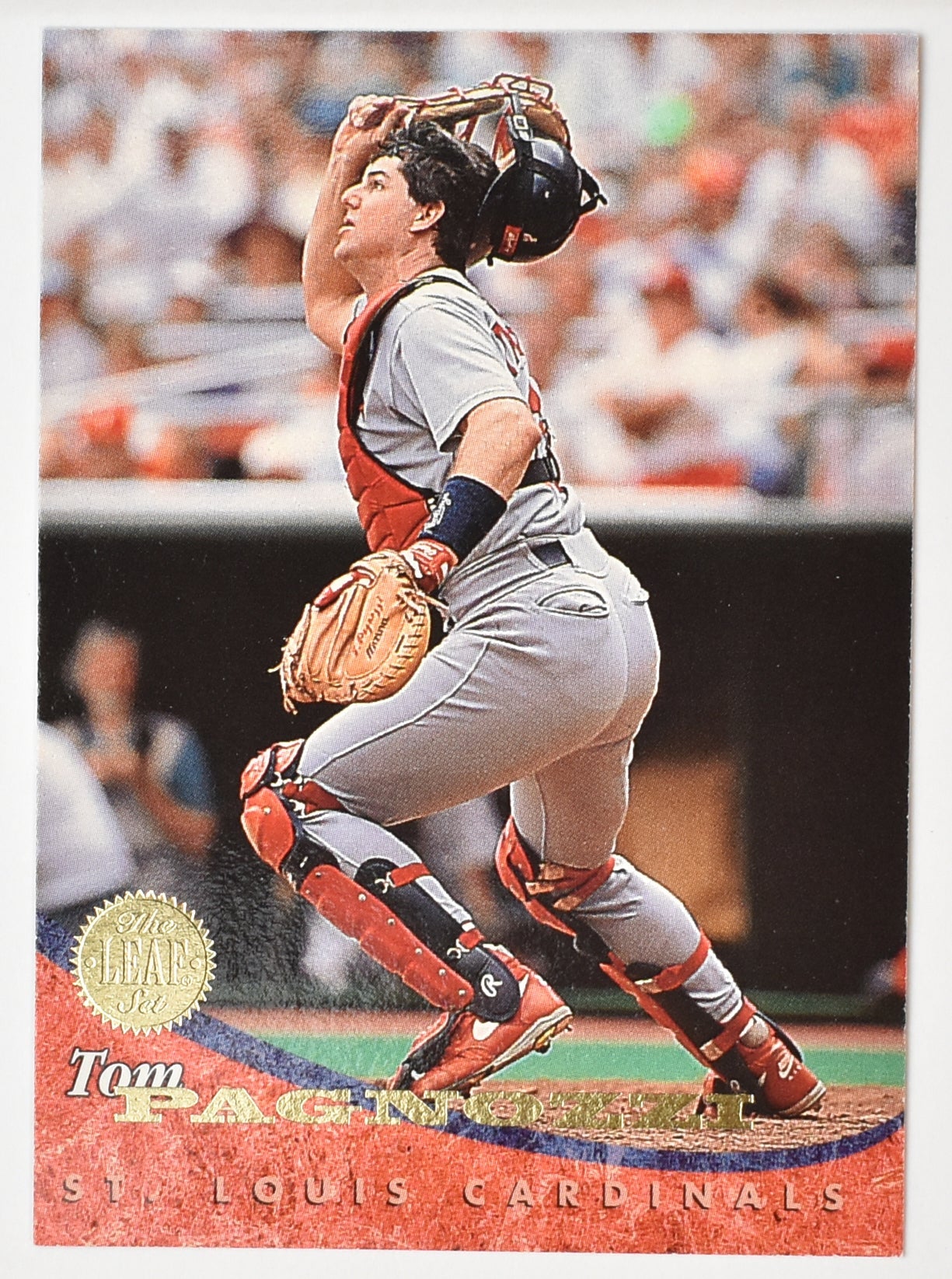 Tom Pagnozzi 7 St Louis Cardinals Leaf Set 94 Baseball Card