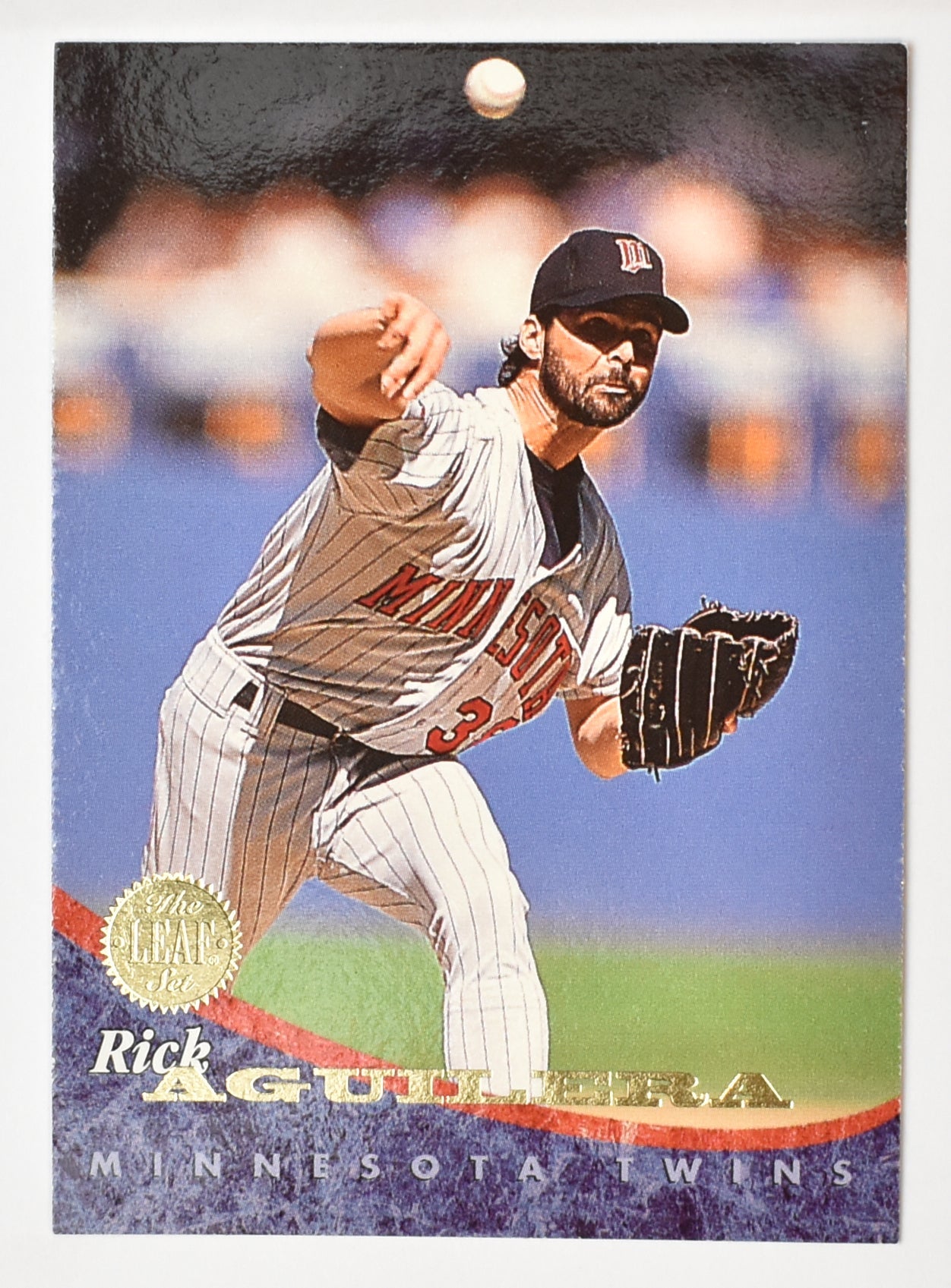 Rick Aguilera 45 Twins Leaf Set 94 Baseball Card